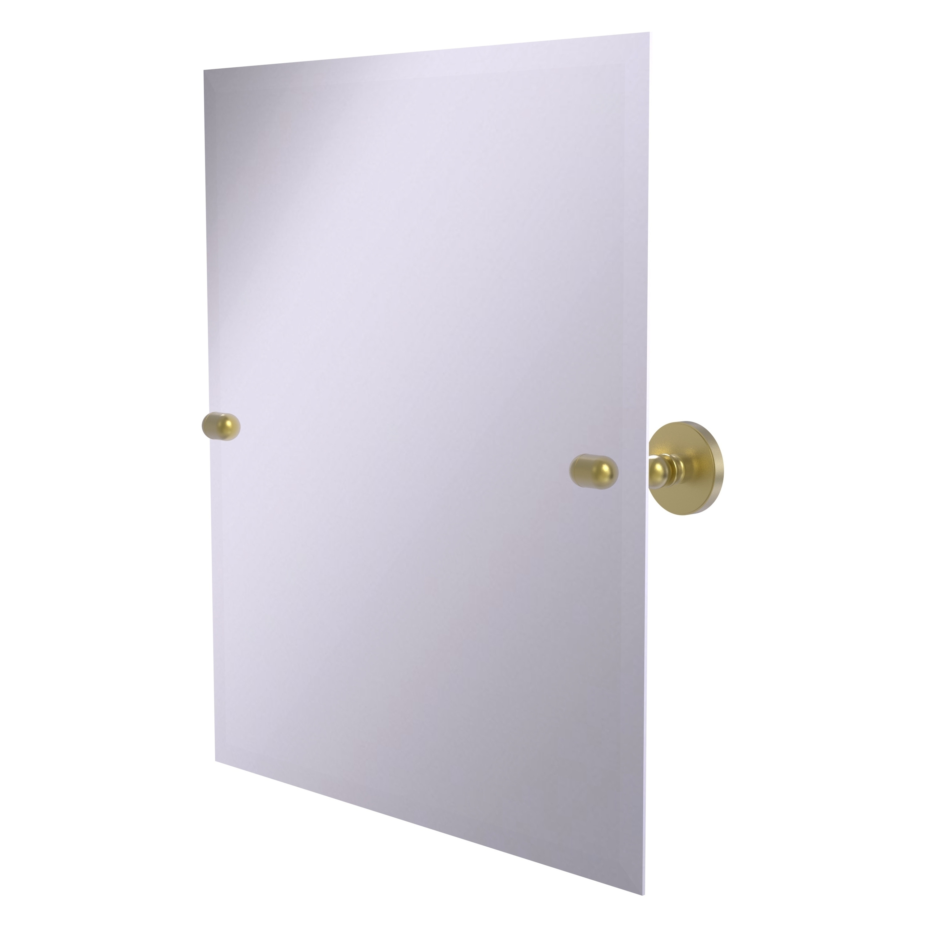 Allied Brass TA-92-SBR Tango 21-Inches x 26-Inches Beveled Frameless Rectangular Tilting Bathroom Vanity Mirror ( Satin Brass )