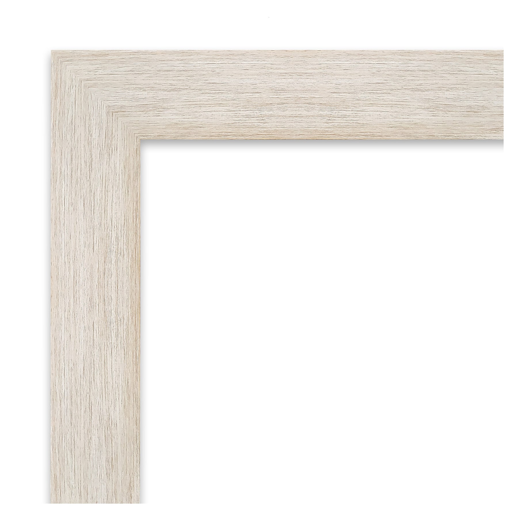 Amanti Art Hardwood Whitewash Frame 41-in W x 29-in H White Beveled ...