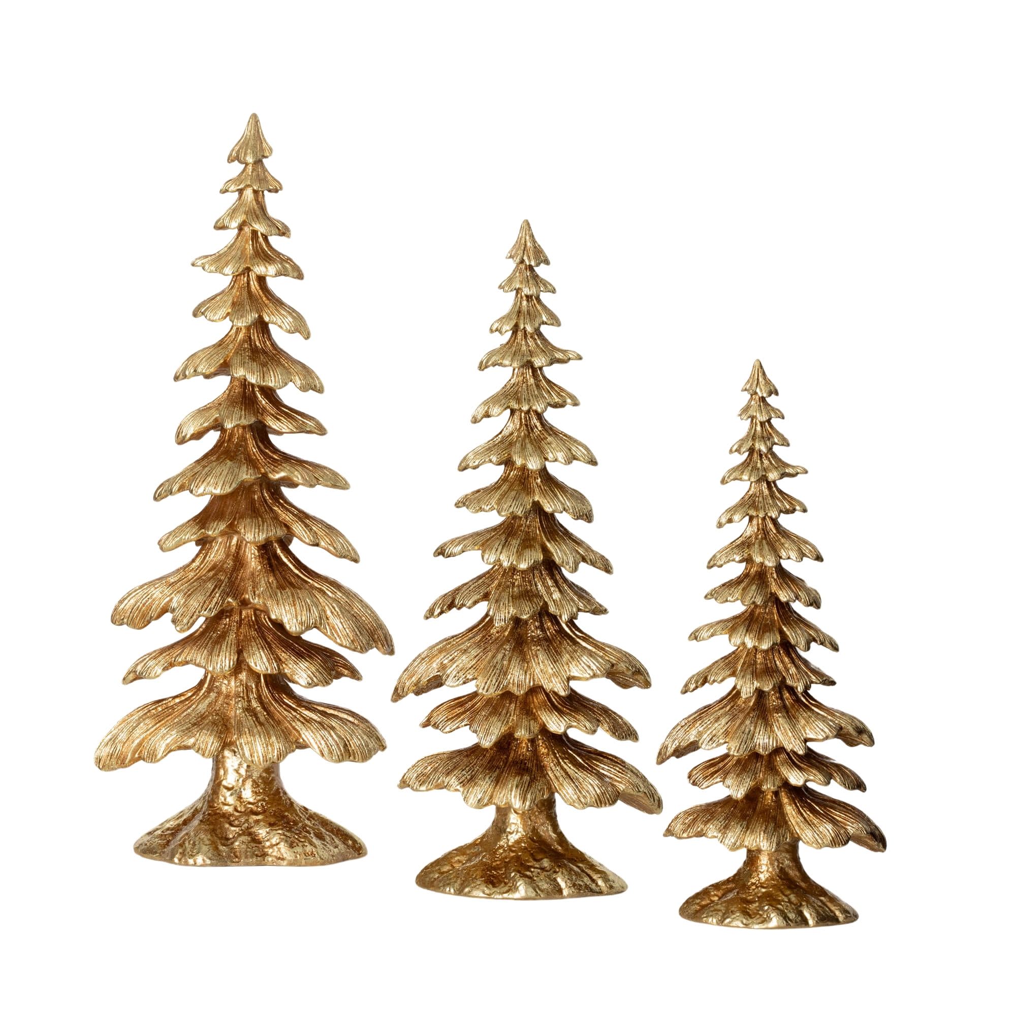 Sullivans PR2942 Gilded Christmas 3-Pack 20-in Tree Tabletop Decoration