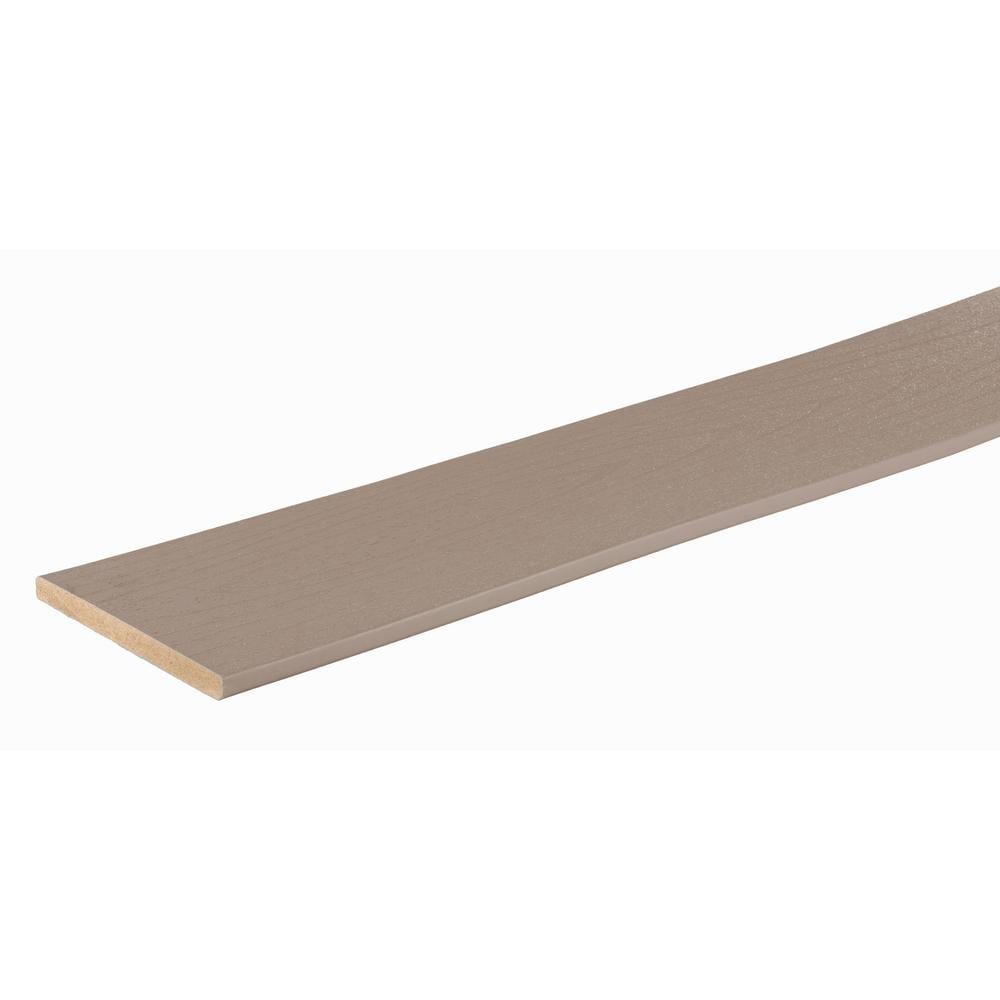 Terrain 1-in x 8-in x 12-ft Sandy Birch Square Composite Riser Deck Board in Brown | - TimberTech TCRISERSB