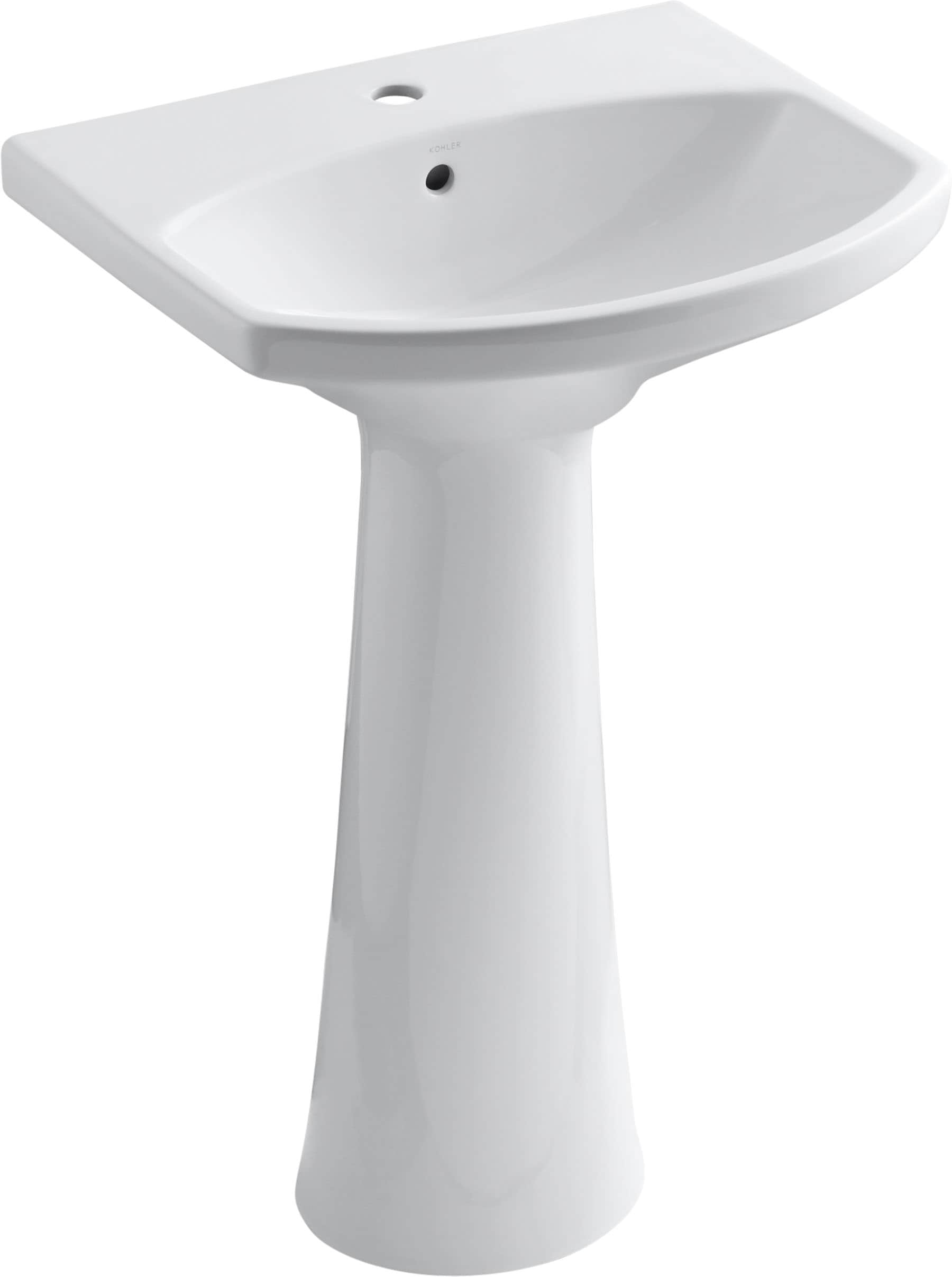 KOHLER 2362-1-0 Cimarron Vitreous china Traditional White Pedestal Sink Combo ( 22.75-in x 18.8800-in x 34.5000-in )