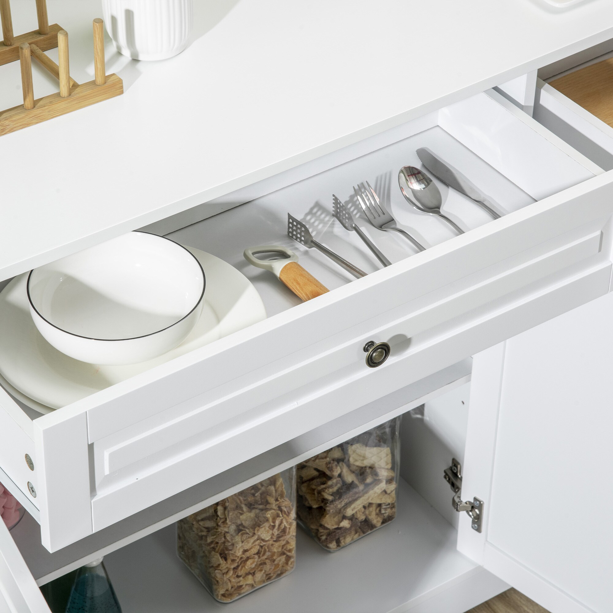 HomCom 835-651WT Cabinets-Kitchen - View #8
