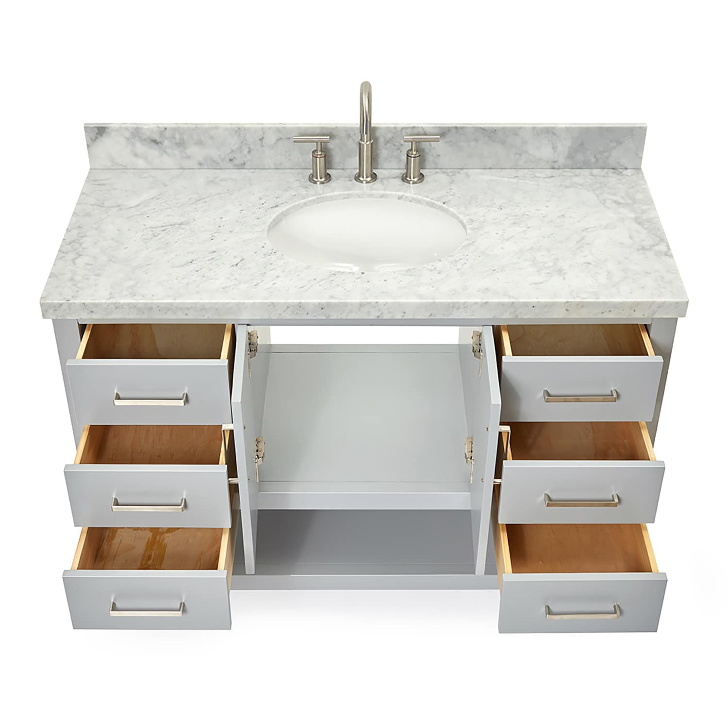 Magnolia Gray 49" Single Bathroom Vanity with Marble Top
