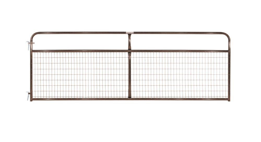 Tarter 4-ft H x 12-ft W Brown Powder Coat Steel Farm Corral Fence Gate