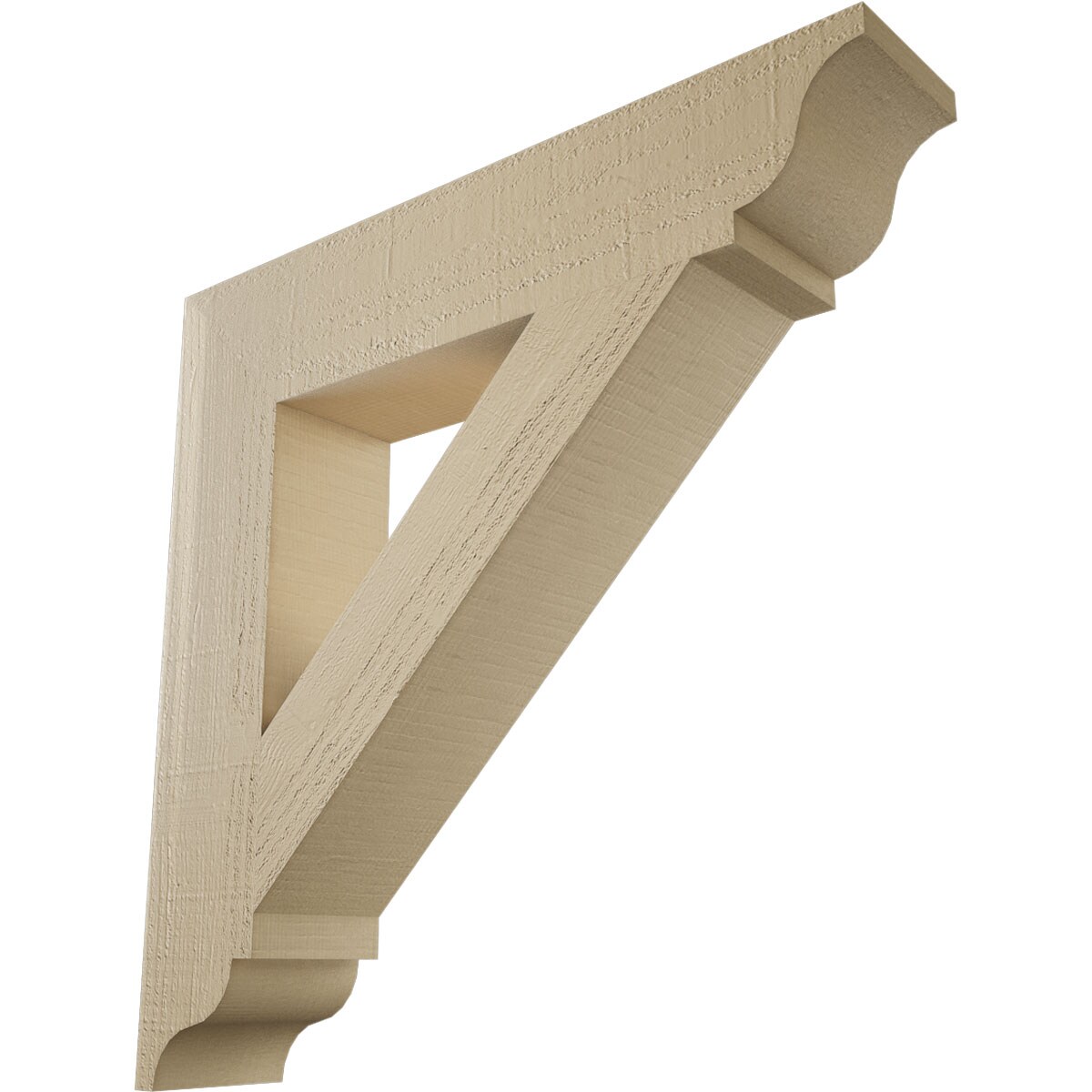 Ekena Millwork 2119705 Traditional Rough Cedar Woodgrain TimberThane 5-1/2-in x 28-in x 28-in Brown Urethane Standard bracket