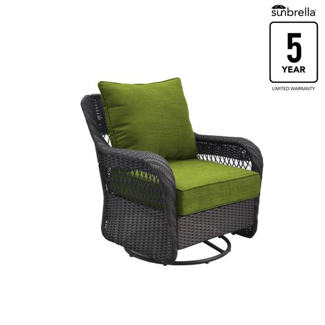 Allen Roth Glenlee Set Of 2 Wicker, Conversation Patio Sets With Swivel Chairs