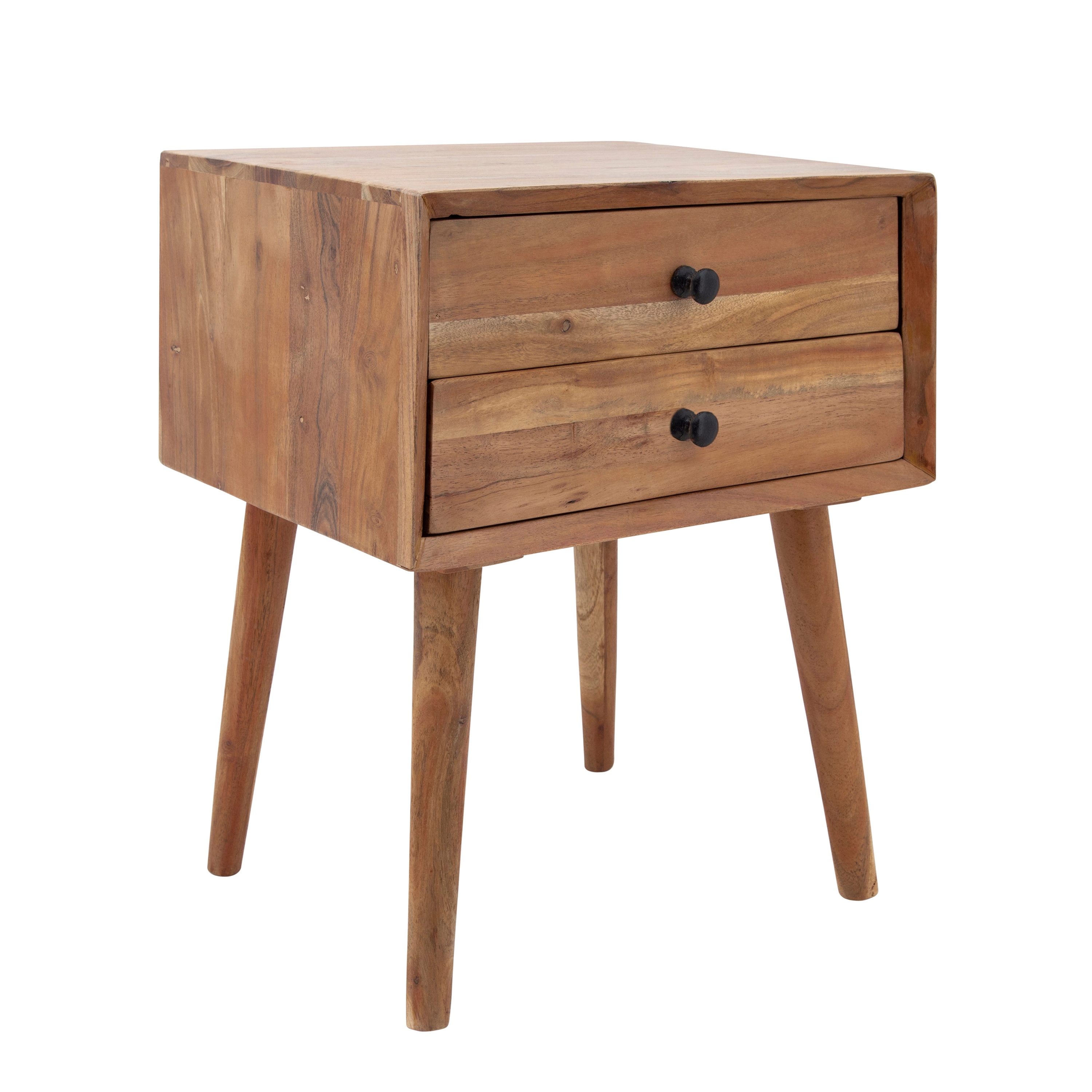 Sagebrook Home 18-in W x 24-in H Ivory/Beige Wood Modern End Table ...