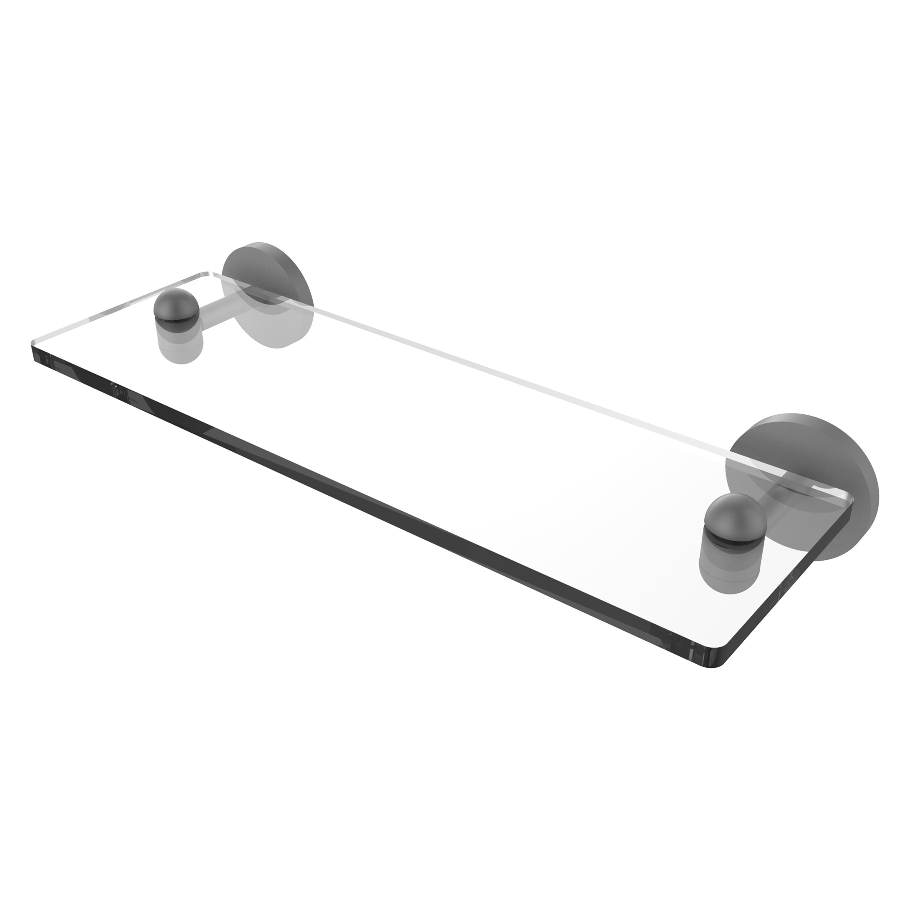 Allied Brass TA-1/16-GYM Tango Matte Gray Wall mount Bathroom Shelf ( 16-in x 2.75-in x 5-in )