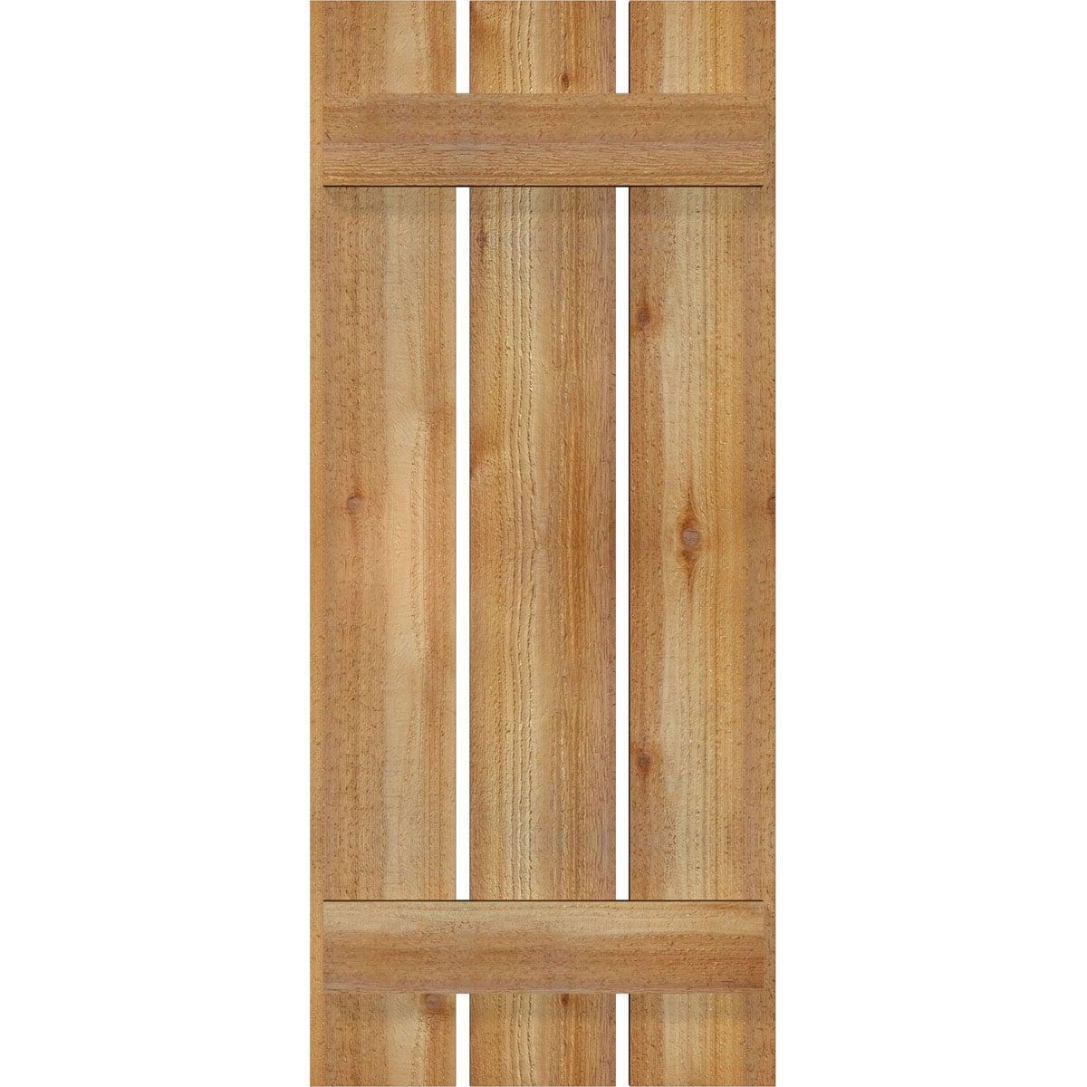 Ekena Millwork RBS06S17X040RWR 17.125-in W x 40-in H Unfinished Paintable/Stainable Board and batten Spaced Wood Exterior Shutters ( 2 -Pack )