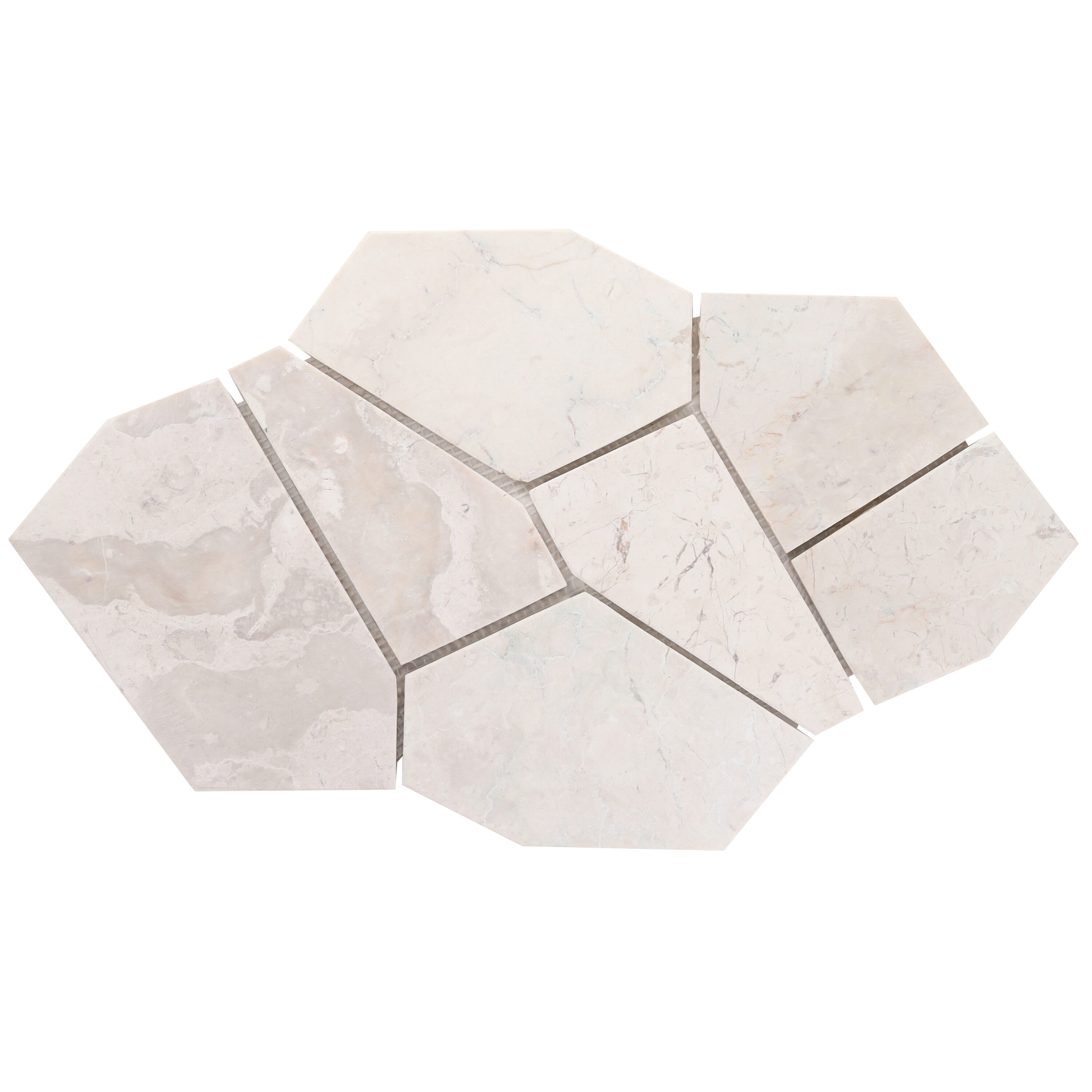 Artmore Tile Landscape Organica White 4 in. x 8 in. Honed Marble Mosaic Floor and Wall Tile Sample