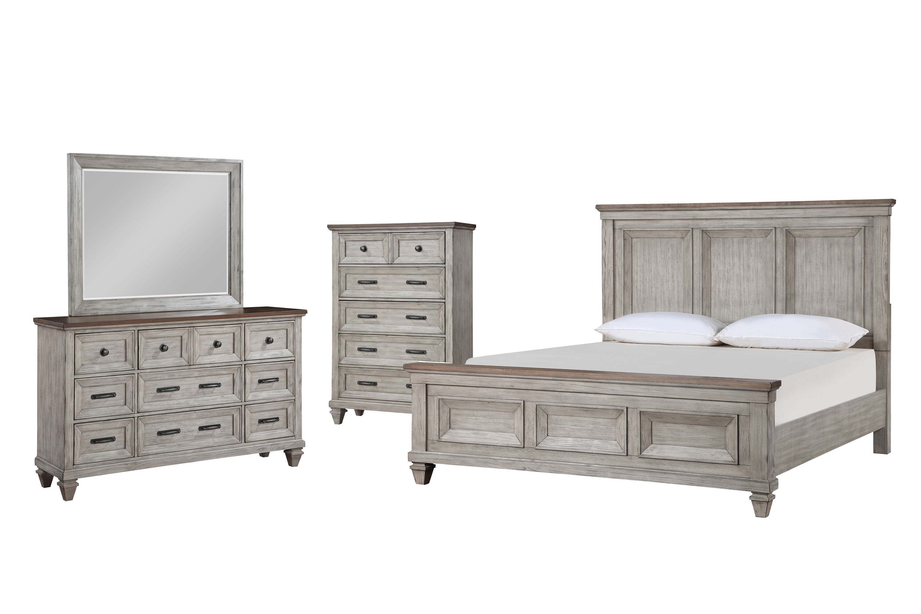 New Classic Furniture 00-2114-34C Mariana Gray Queen Bedroom Set