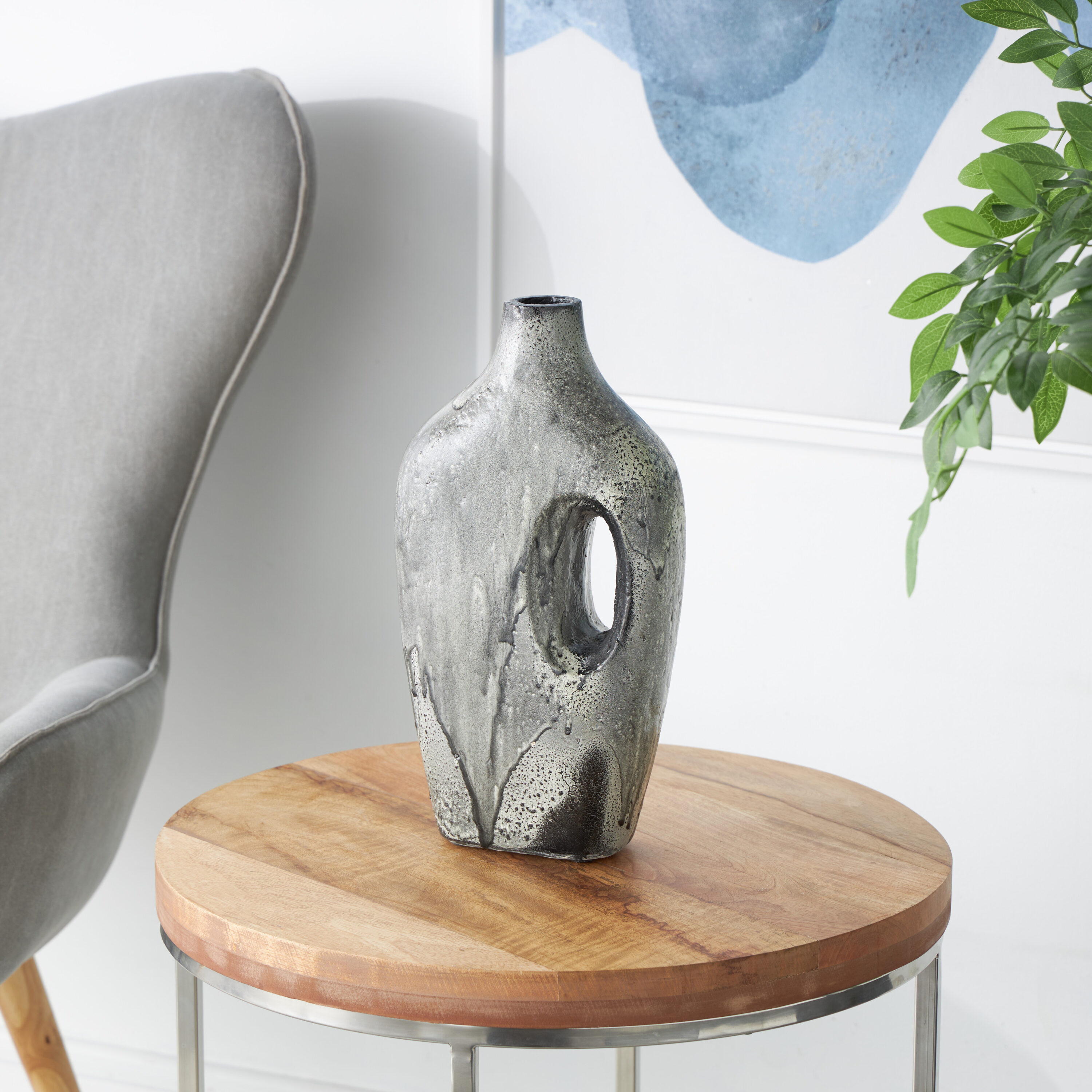 Grayson Lane 821595 Gray Paper Modern Vase