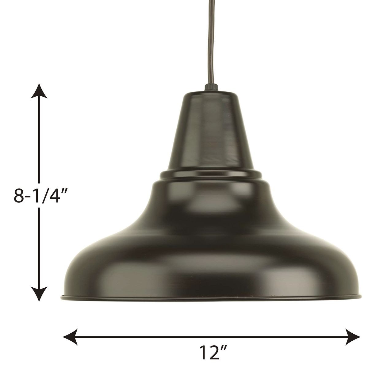 Antique Bronze 12" Aluminum Indoor/Outdoor Hanging Lantern