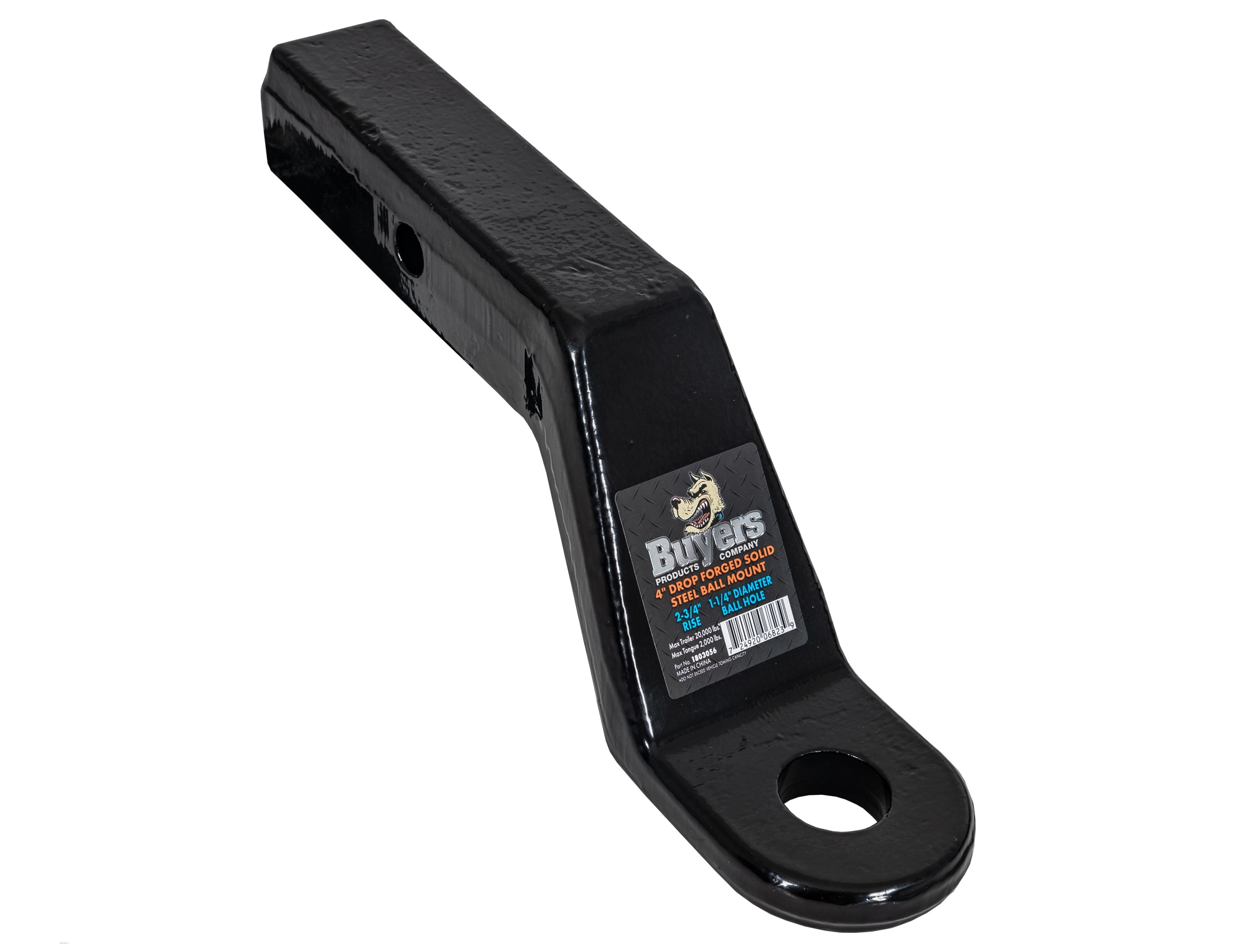 Buyers Products 1803056 4-in Drop 2-in Shank Ball Mount