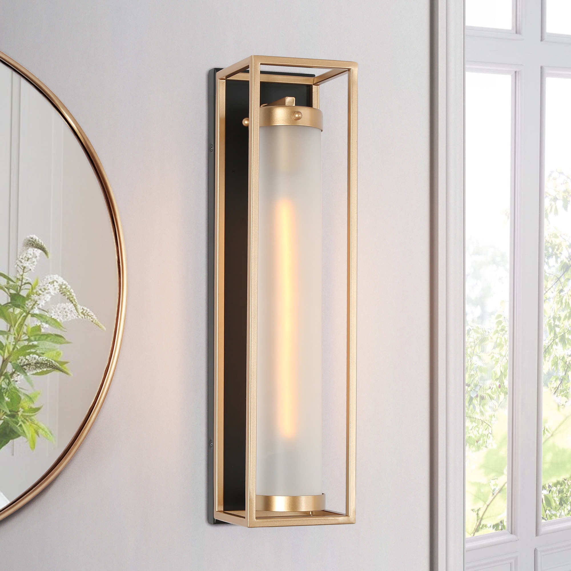 ZEVNI L3RAUBJAW4626SR7 Lionel 4.3-in W 1 -Light Matte Gold Wall Sconce