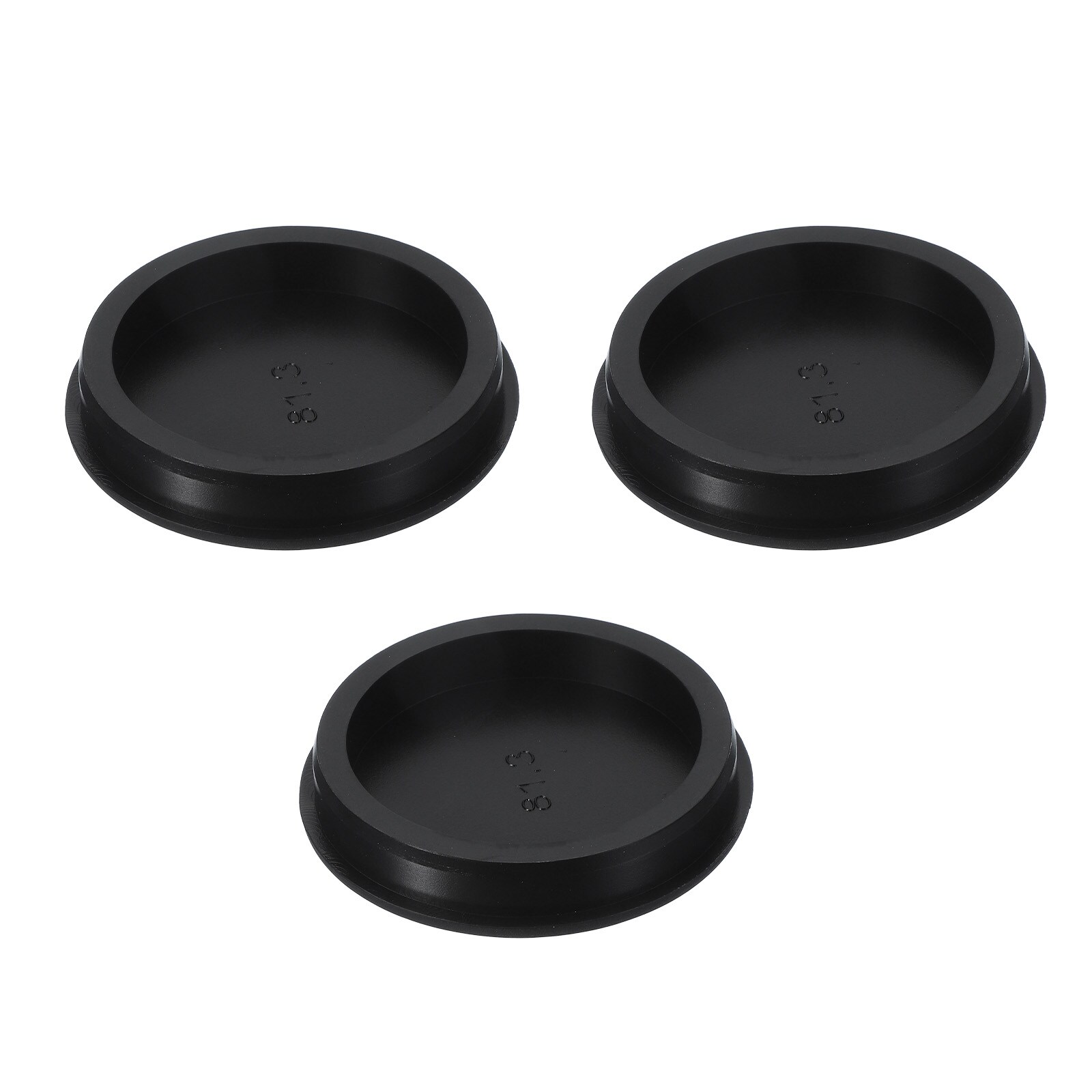 Unique Bargains 3pcs T Shaped Silicone Plug Dia 82 mm/3.23-Inch Elastic Waterproof Silicone Plug Reusable Bottle Stopper for Pipes Equipment Black #S26030500UX6864