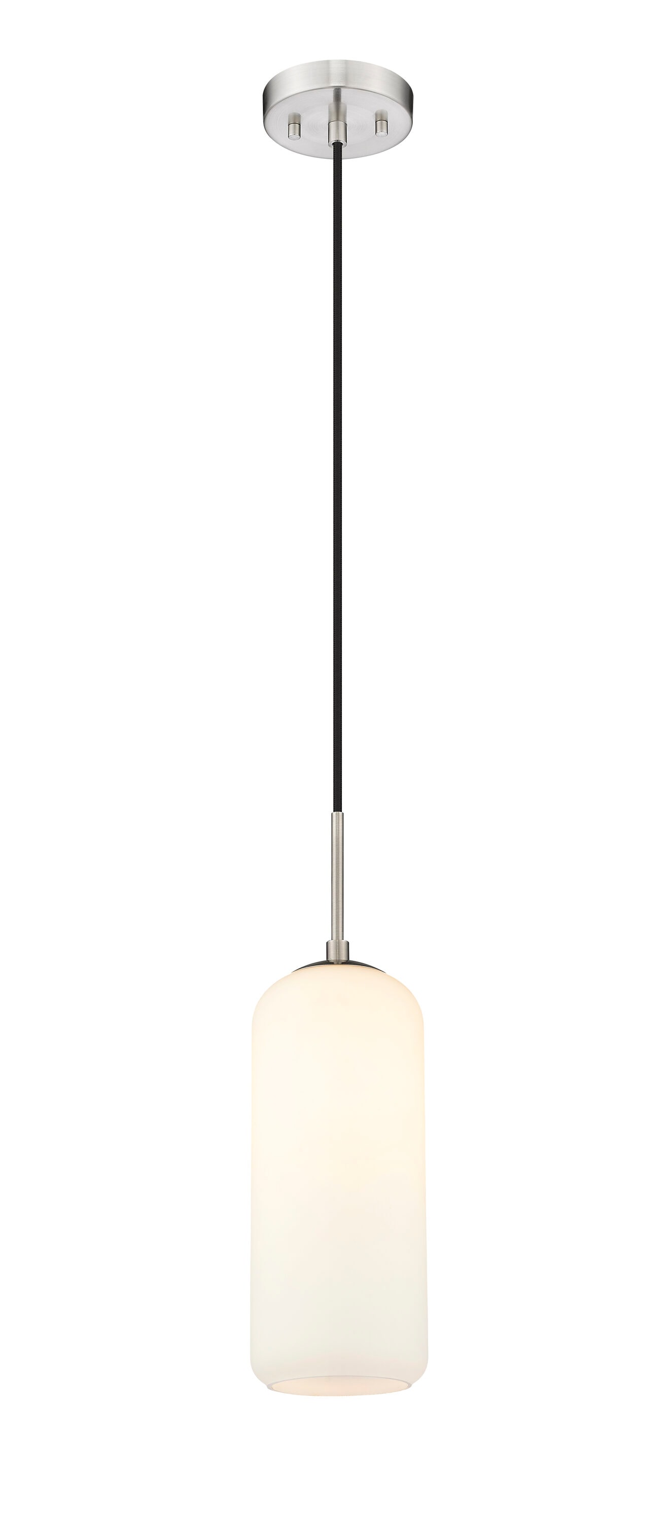 Monty 17" Brushed Nickel and Glass LED Pendant Light