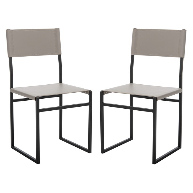 Safavieh Layne Contemporary Modern, Safavieh Grey Leather Dining Chairs