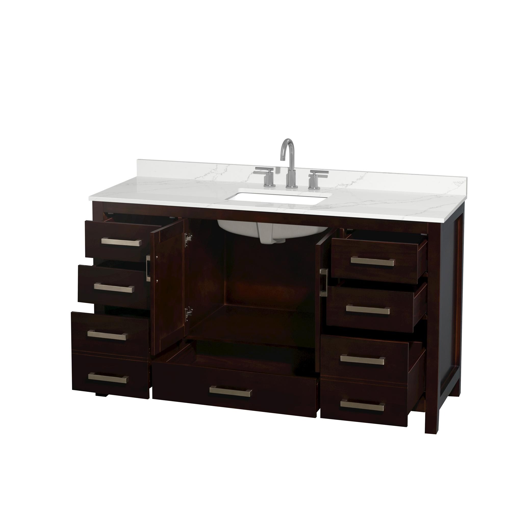 Wyndham Collection WCS141460SESGTUS3MXX Bath-Vanity-Combo - View #2