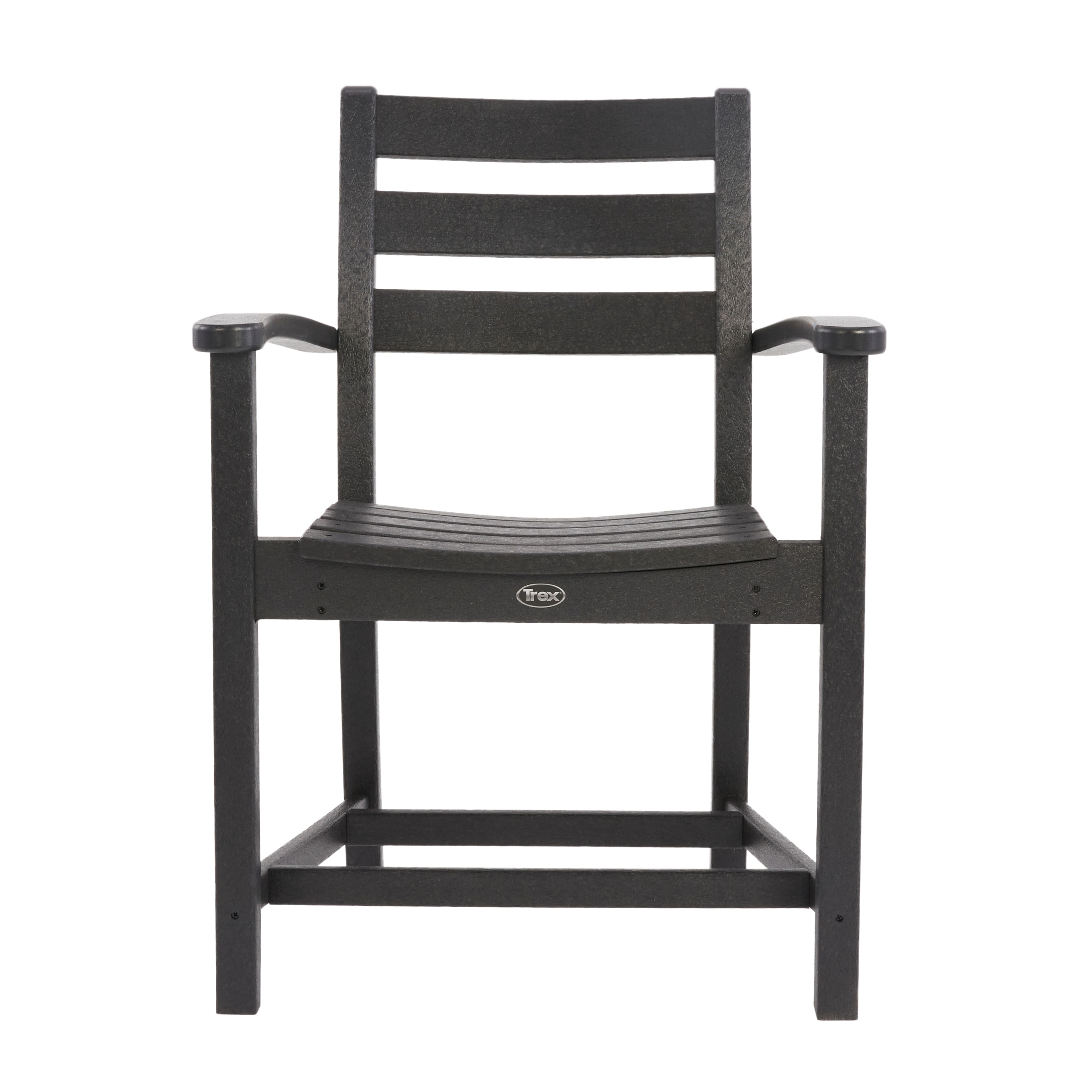 Charcoal Black Recycled Plastic 4-Person Round Dining Set