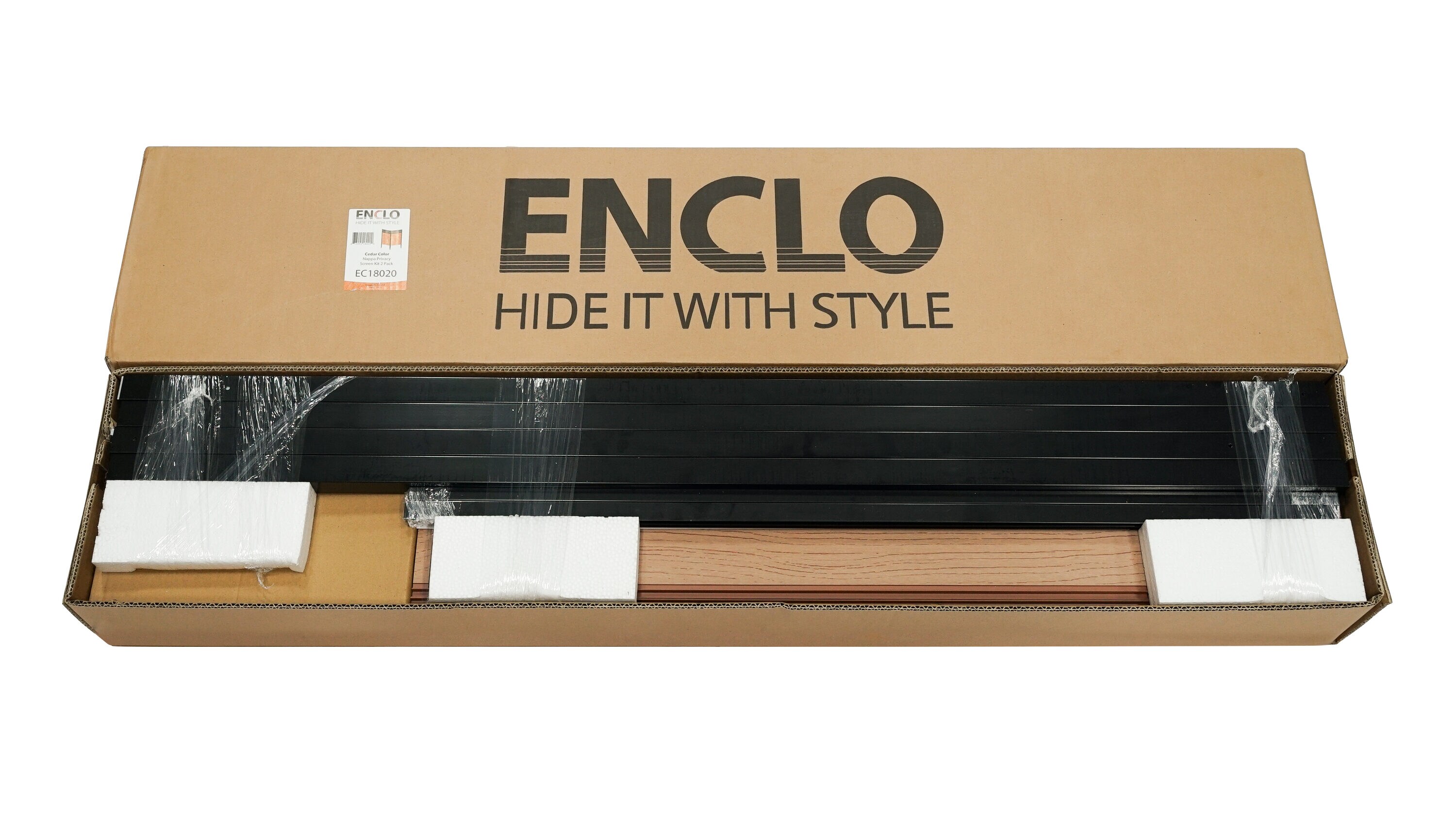 Nappa Cedar Color Vinyl Privacy Screen Kit with Laser Cut Design