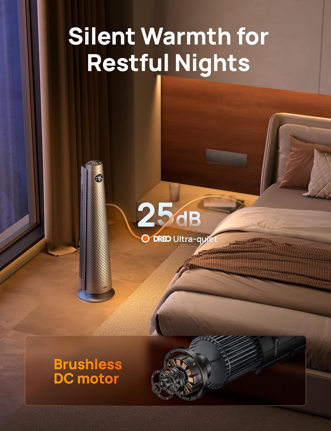 DREO DR-HSH008 SILVER Portable-Electric-Heat - View #3