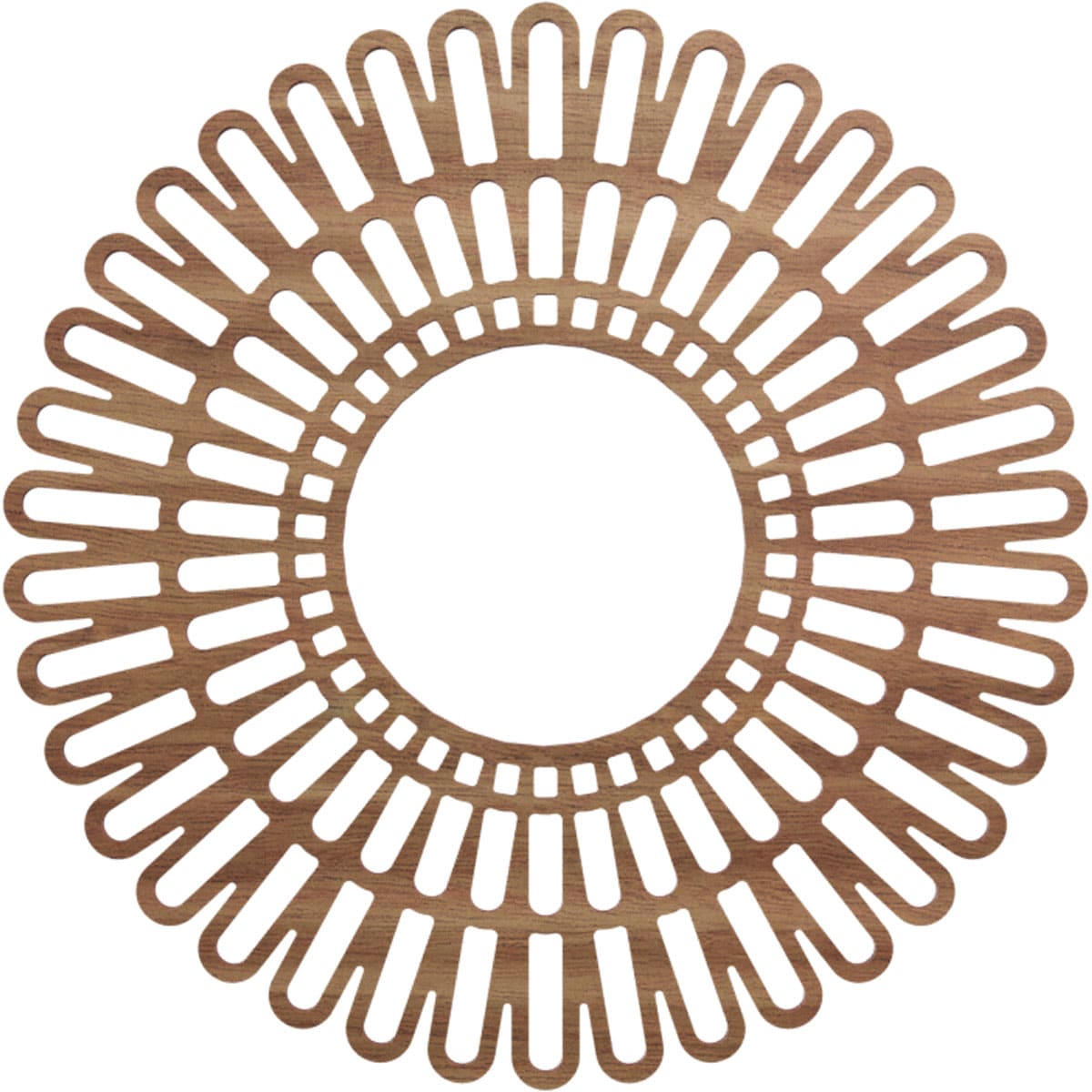 Ekena Millwork CMWP20X0250CRWA Cornelius Fretwork Pierced 20-in W x 20-in L Modern Walnut Wood Whole Ceiling Medallion
