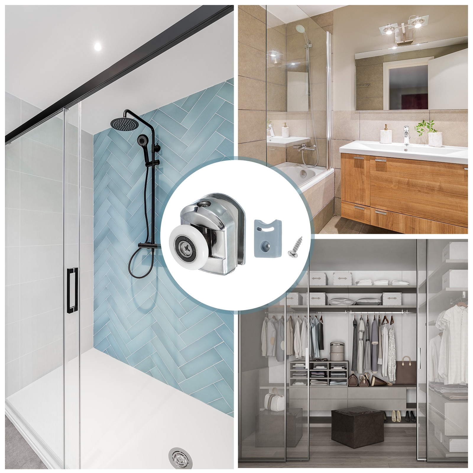 Unique Bargains S25093000UX9304 Tub-Shower-Door-Rollers - View #6