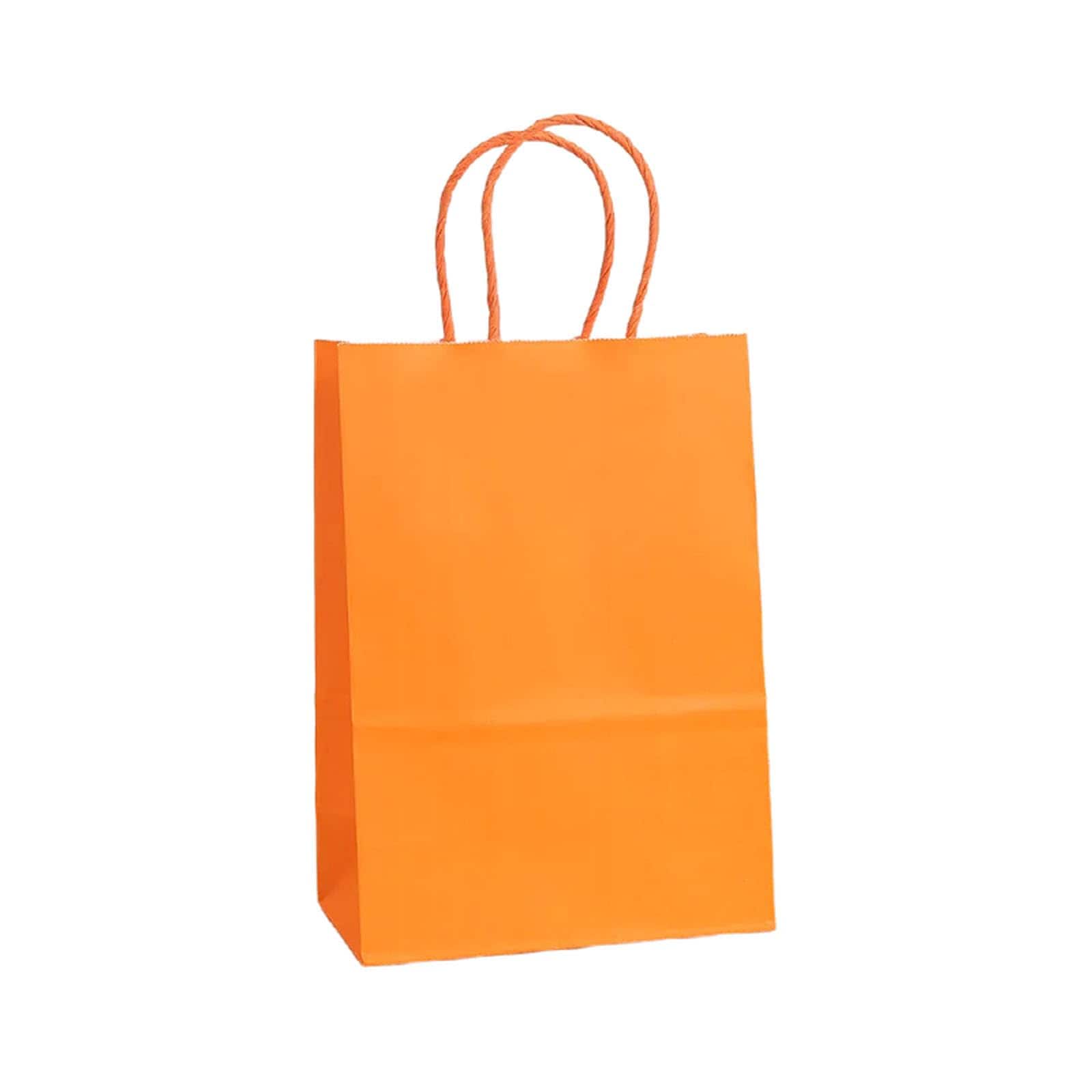 Misopily Orange Gift Bags with Handles 24 Pack Small Paper Bags for Halloween Party Favors Birthday Wedding Treat Bags durable home and garden #LMS0804M489