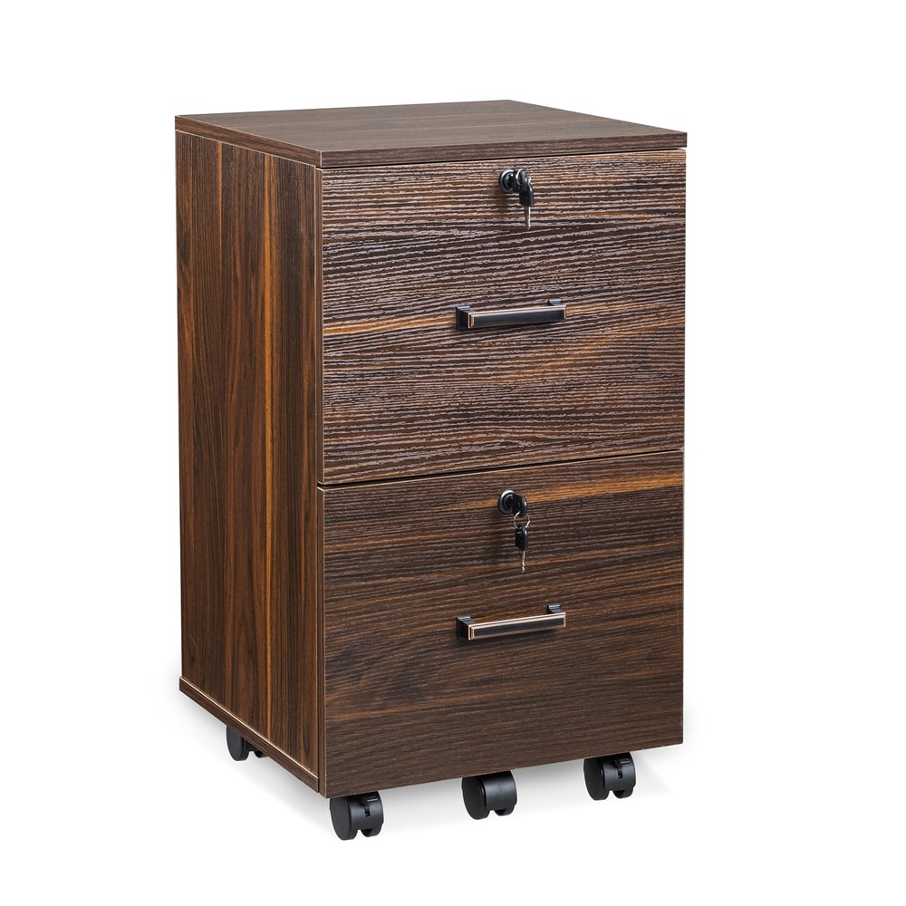 Winado LO1G52002795 Brown 2 -Drawer 15.75-in File Cabinet