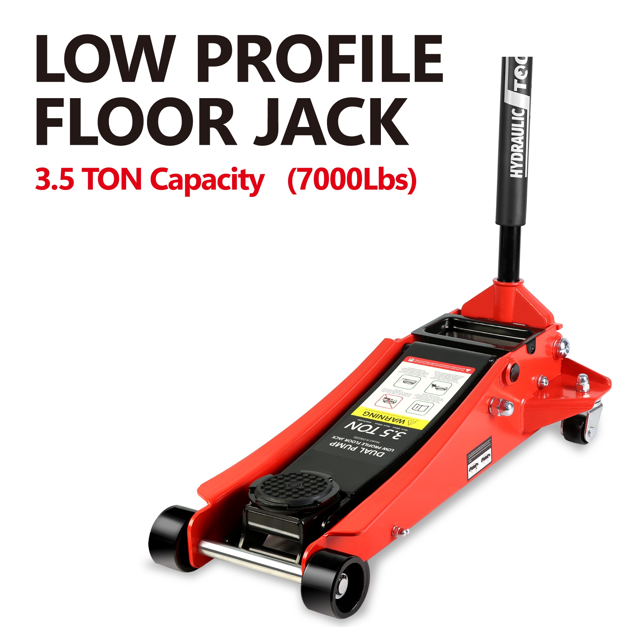 Kahomvis YS-QPW1-448 Red 3.5-Tons Steel Hydraulic Low profile floor jack