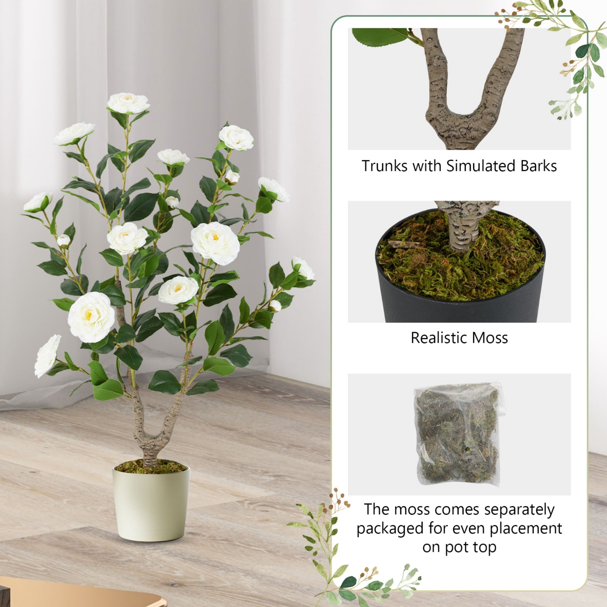 Poinic CWZH10313WH-1 Artificial-Plants-Trees - View #3