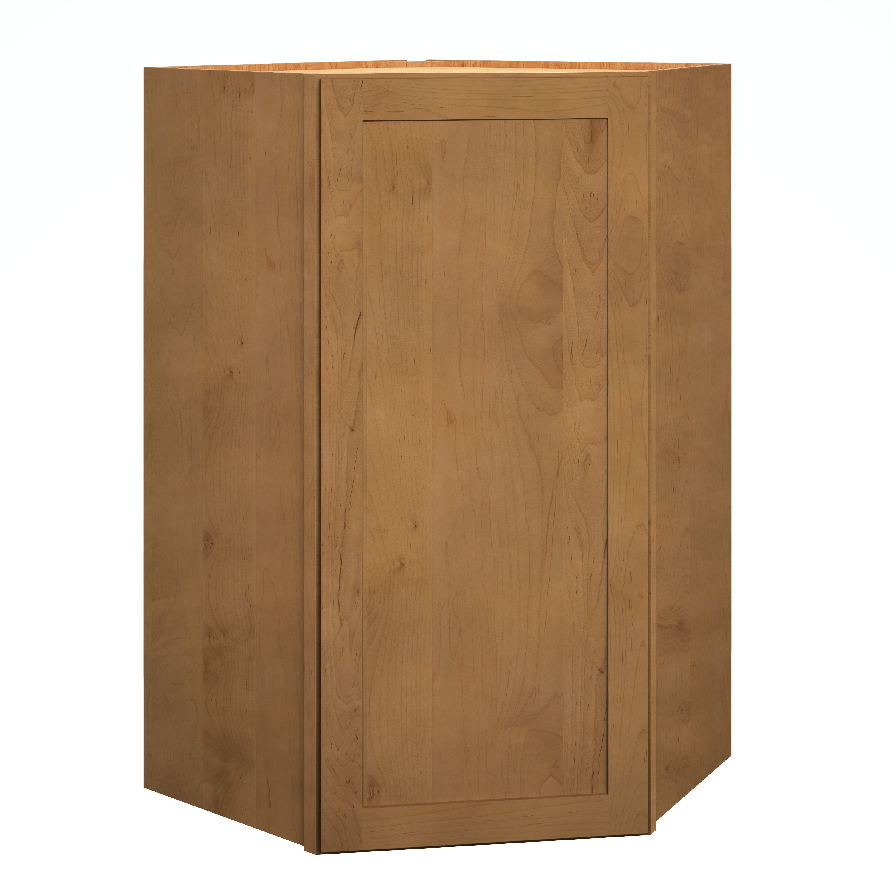 Diamond Express 62L-DW422424R Jamestown 24-in W x 42-in H x 24-in D Sahara Brown Diagonal Corner wall Fully assembled Plywood Cabinet (Recessed Panel Shaker)
