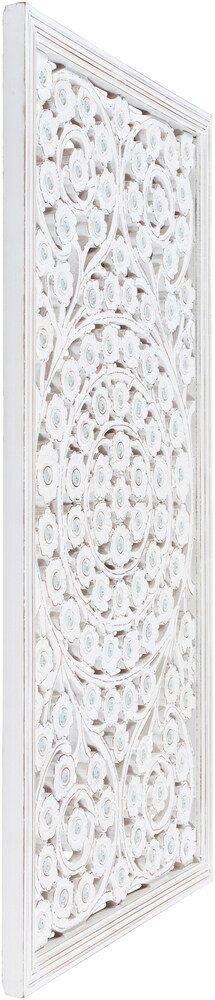 Livabliss Ajmer Global Carved Wall Decor Surya Silver Wood Framed 48-in ...