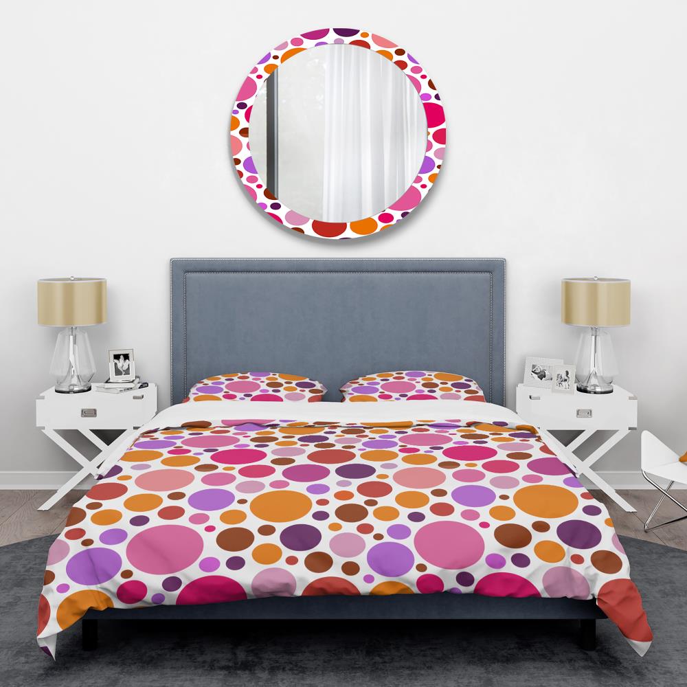 Designart BED24300-T 3 -Piece Pink Twin Duvet cover Set