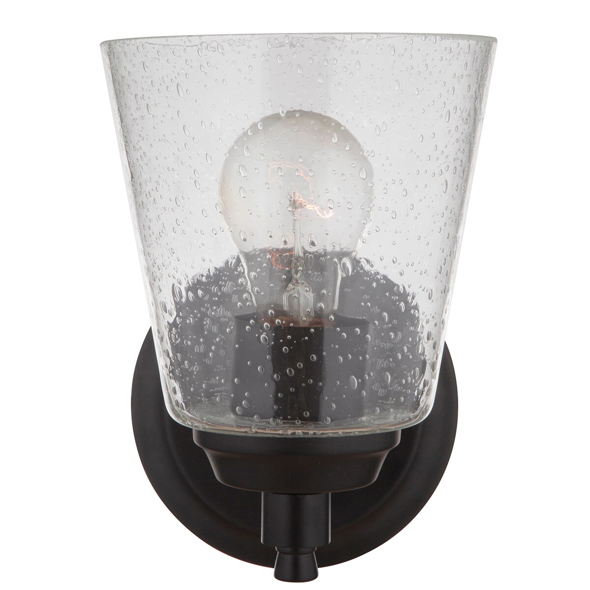 Tyler 14" Black Polished Nickel Wall Light with Clear Glass Shade