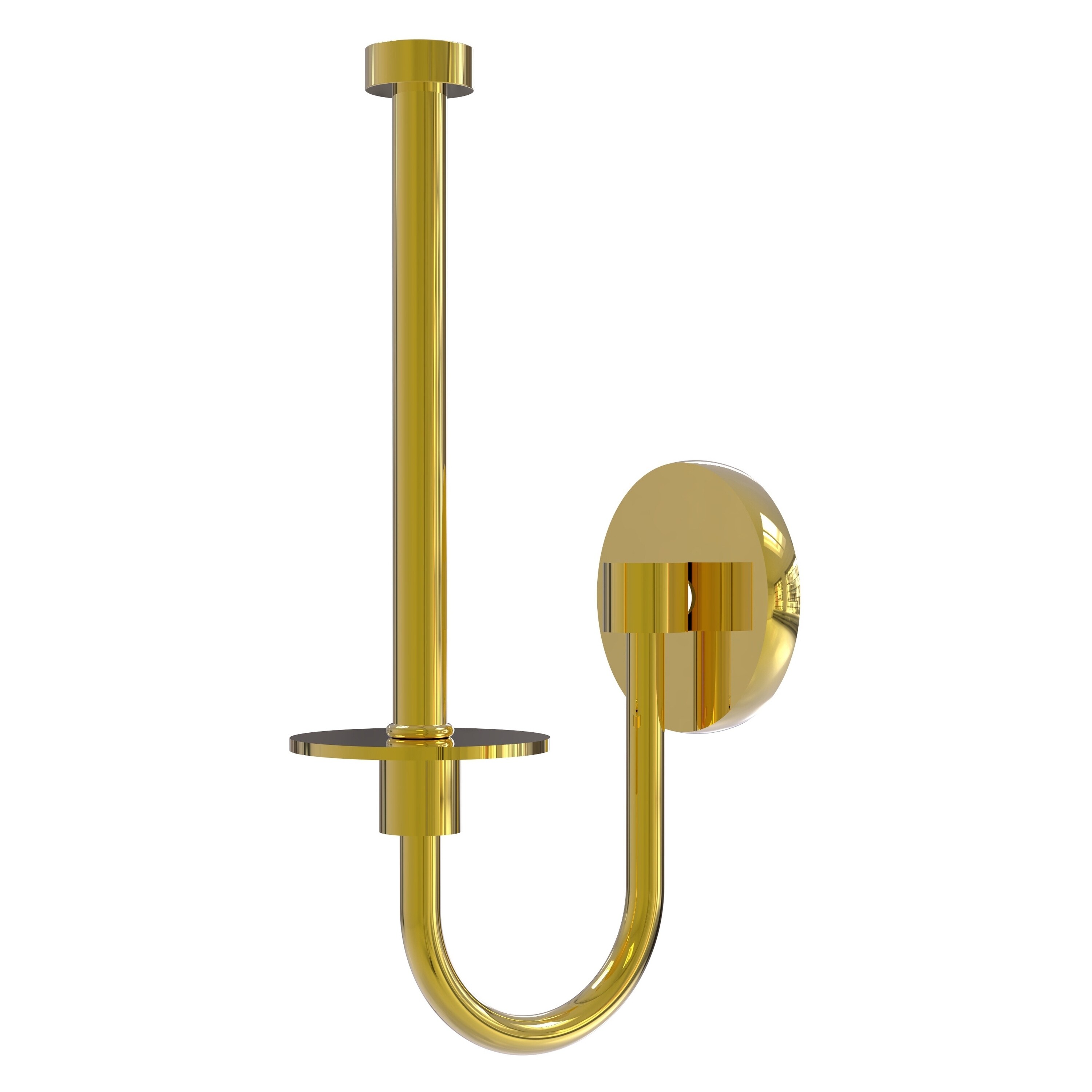 Allied Brass Carolina 8 x 3.3 Unlacquered Brass Solid Brass 2-Post Toilet  Tissue Holder