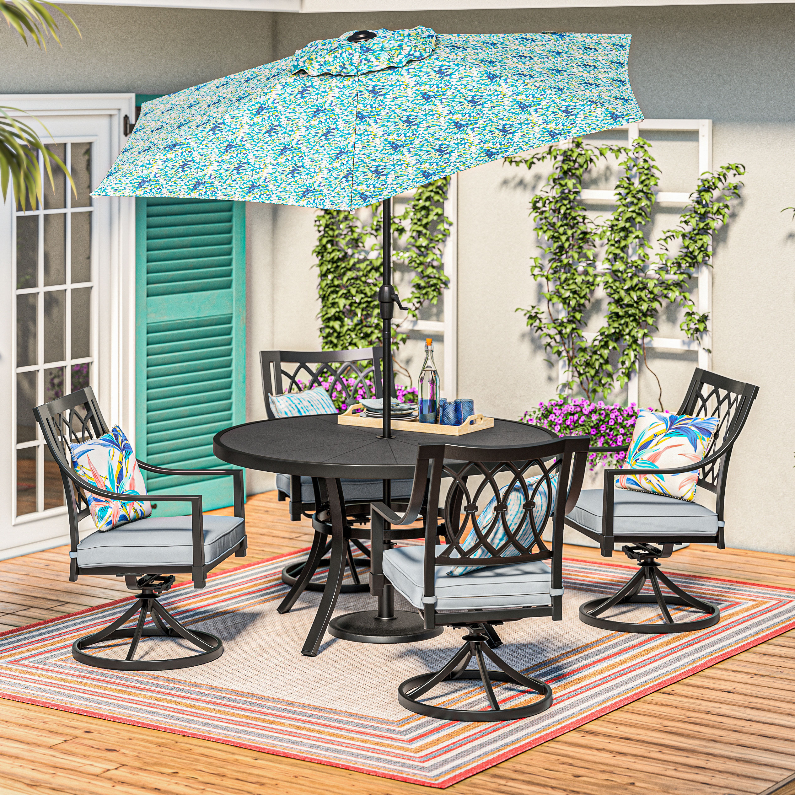 5 piece outdoor dining set lowes