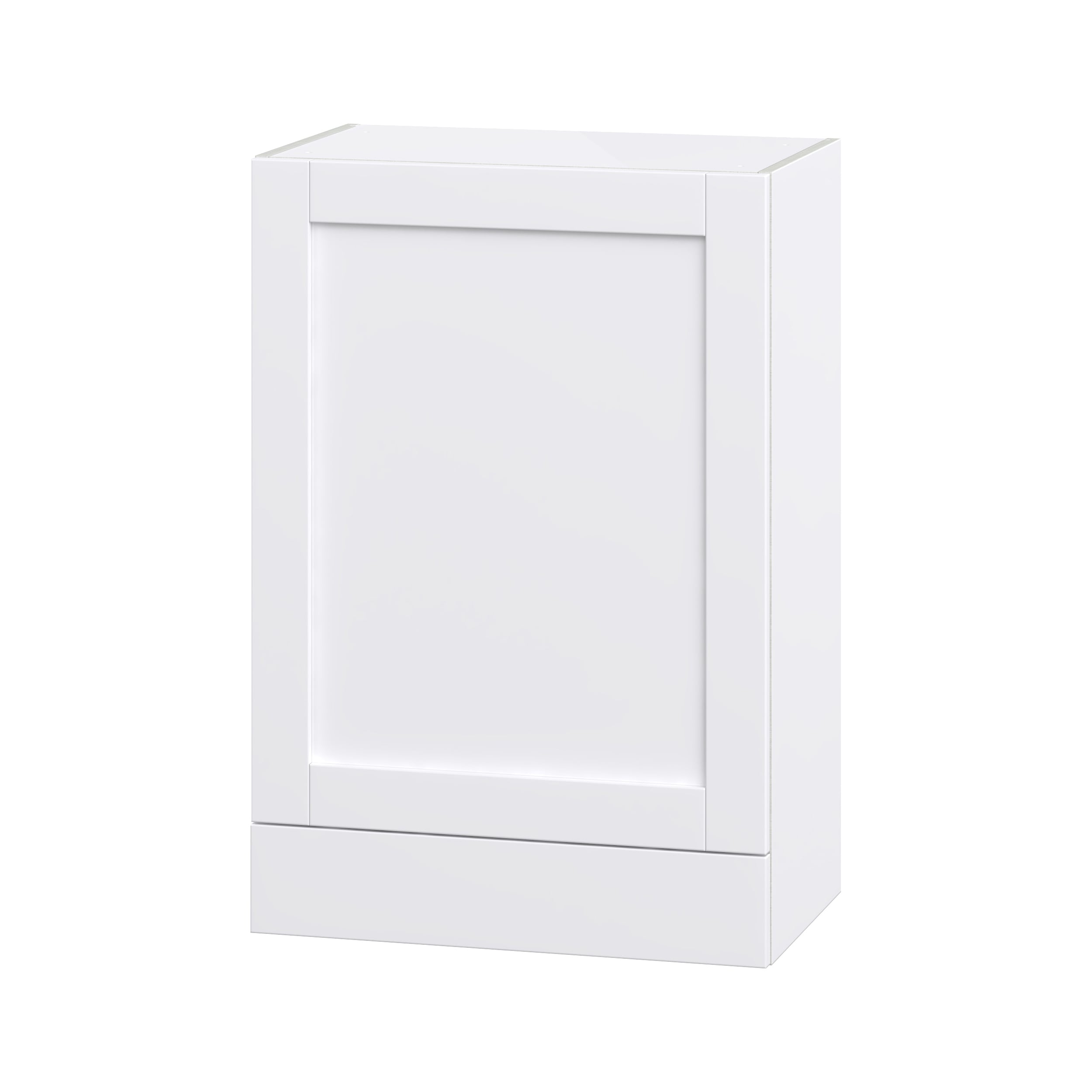 Hugo&Borg Rosemont 24-in W x 35-in H x 14-in D Glacier White 1-Drawer Wall Fully Assembled Cabinet (Flat Panel Shaker Style)