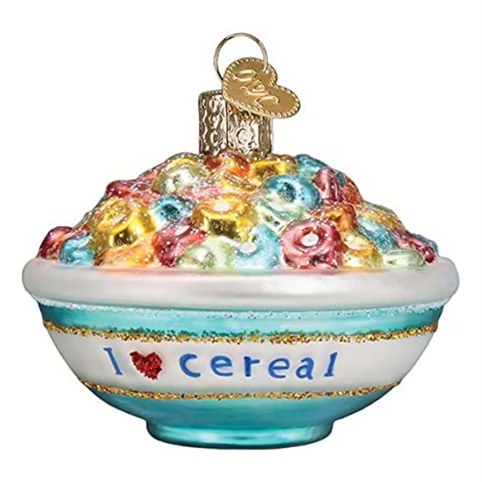Old World Christmas 729343324771 Blown Glass Ornament for Christmas Tree - Bowl of Cereal