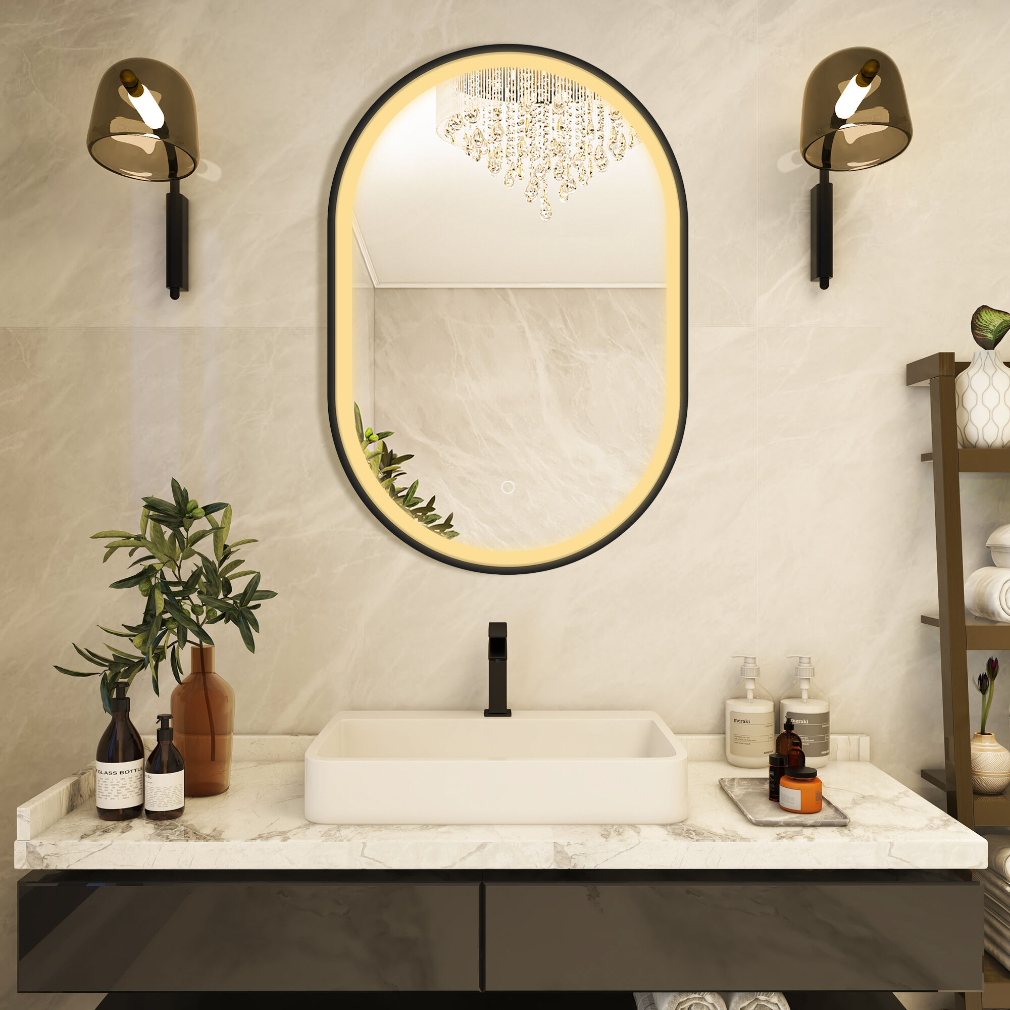 WELLFOR GIJ-MED02-3121BK Bathroom-Medicine-Cabinets - View #3