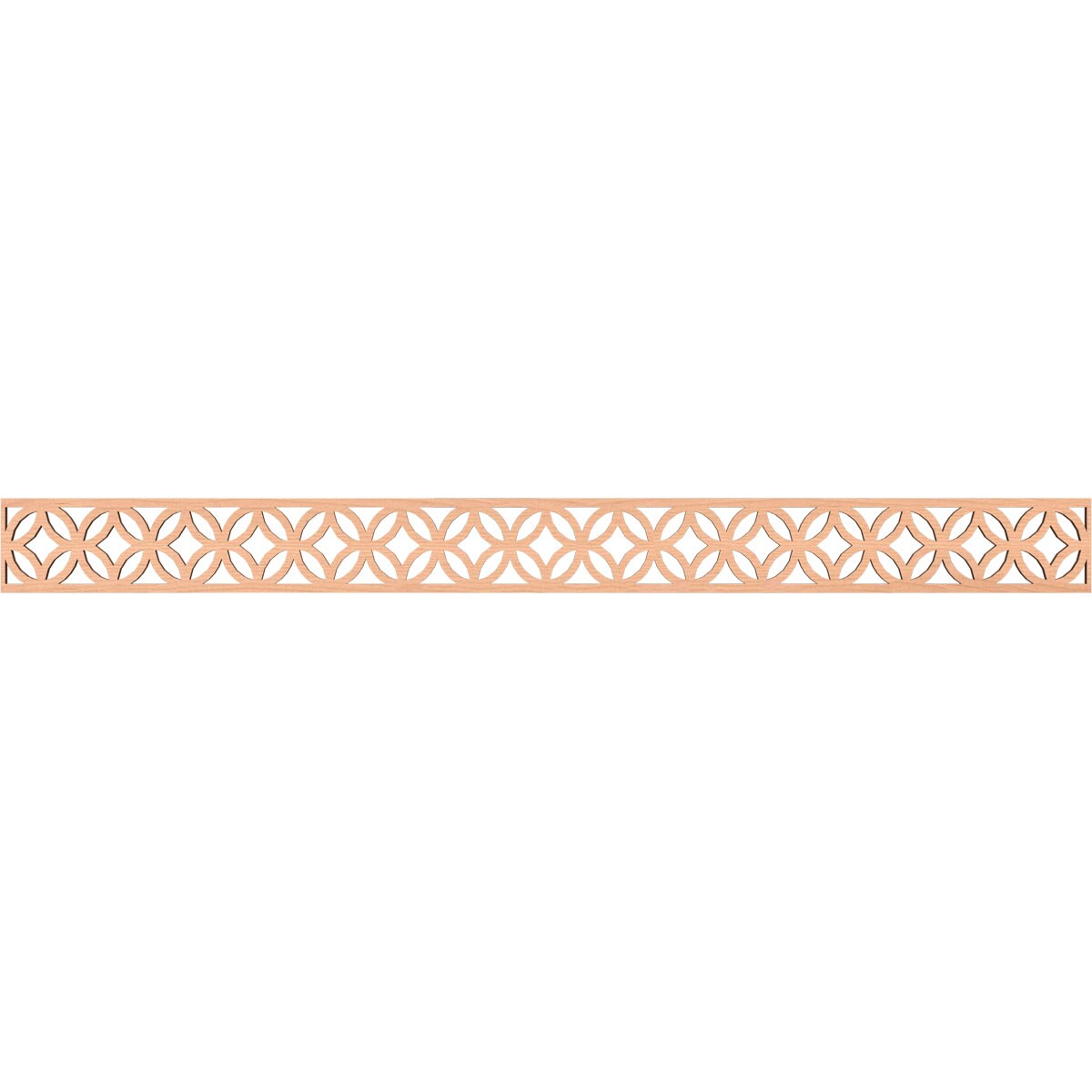 Ekena Millwork MLDA04X46CROAL Crosby Fretwork Flat Trim 4-in x 3.87-ft Alder Brown Unfinished 2155786 Pierced Wall Panel Moulding