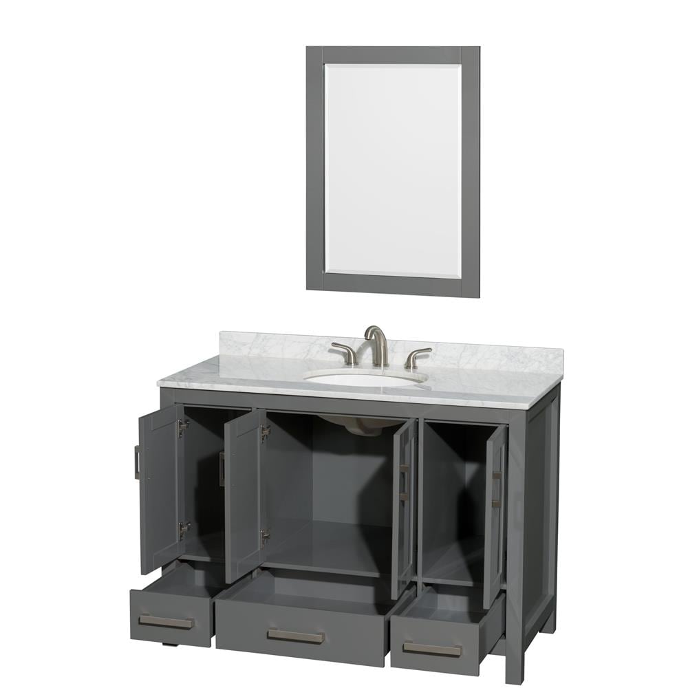 Wyndham Collection WCS141448SKGCMUNOM24 Bath-Vanity-Combo - View #2