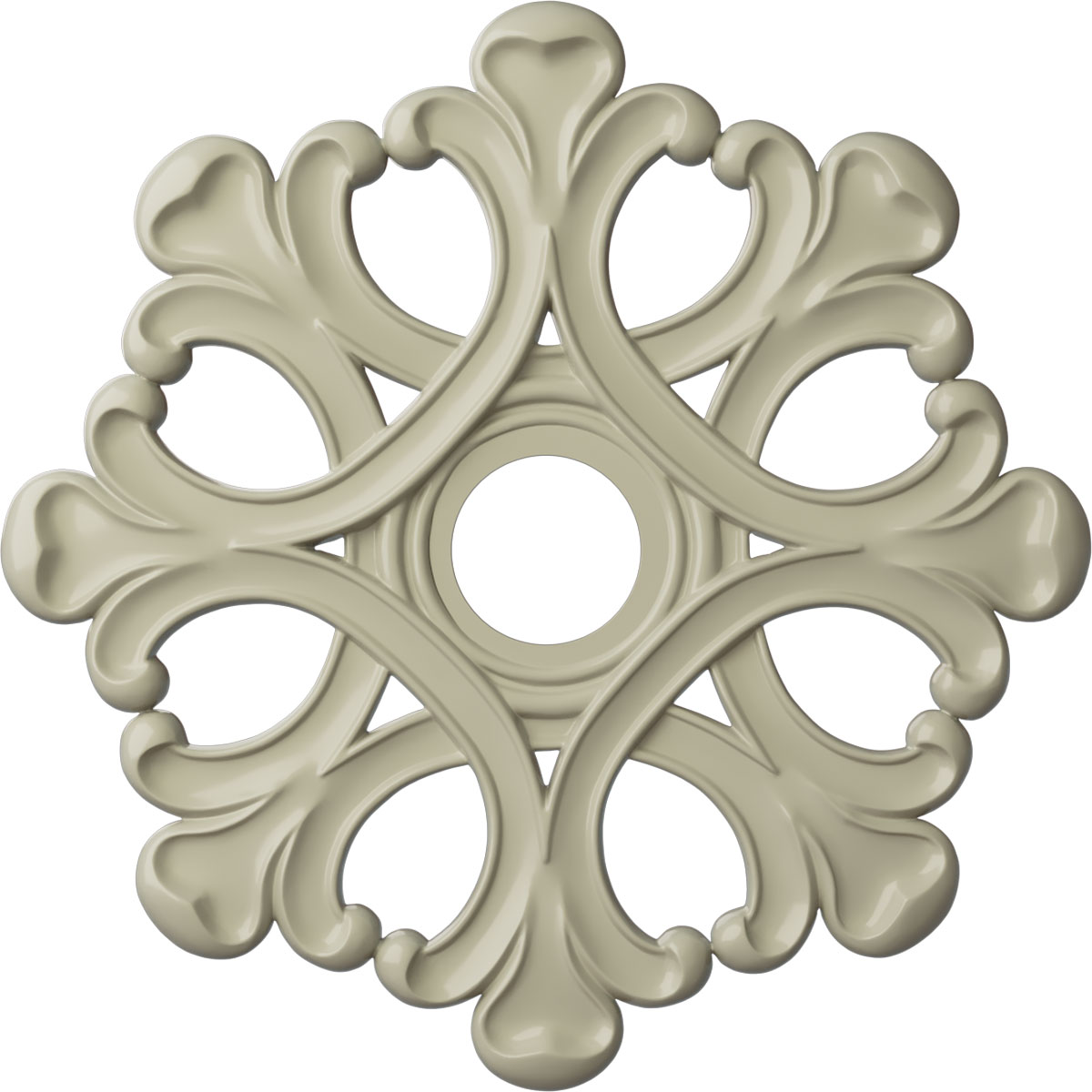 Ekena Millwork CM20ANCYF Angel 20.875-in W x 20.875-in L Painted Clear Yellow Polyurethane Whole Ceiling Medallion