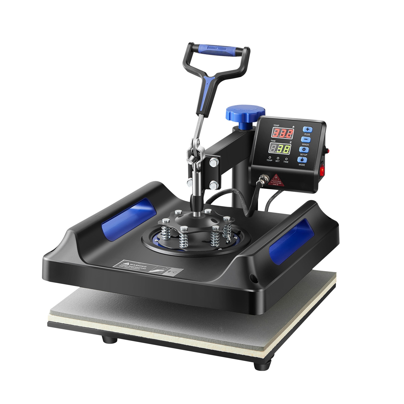 SVOPES SCYTSTHJPZGS06536V1 Heat Press Machine 8 in 1 Combo Heat Press 15x15 in Swing Away T Shirt Printing Machine Digital Control Multifunction Transfer Machine Sublimation for T-Shirt Hat Cap Mug Plate Blue