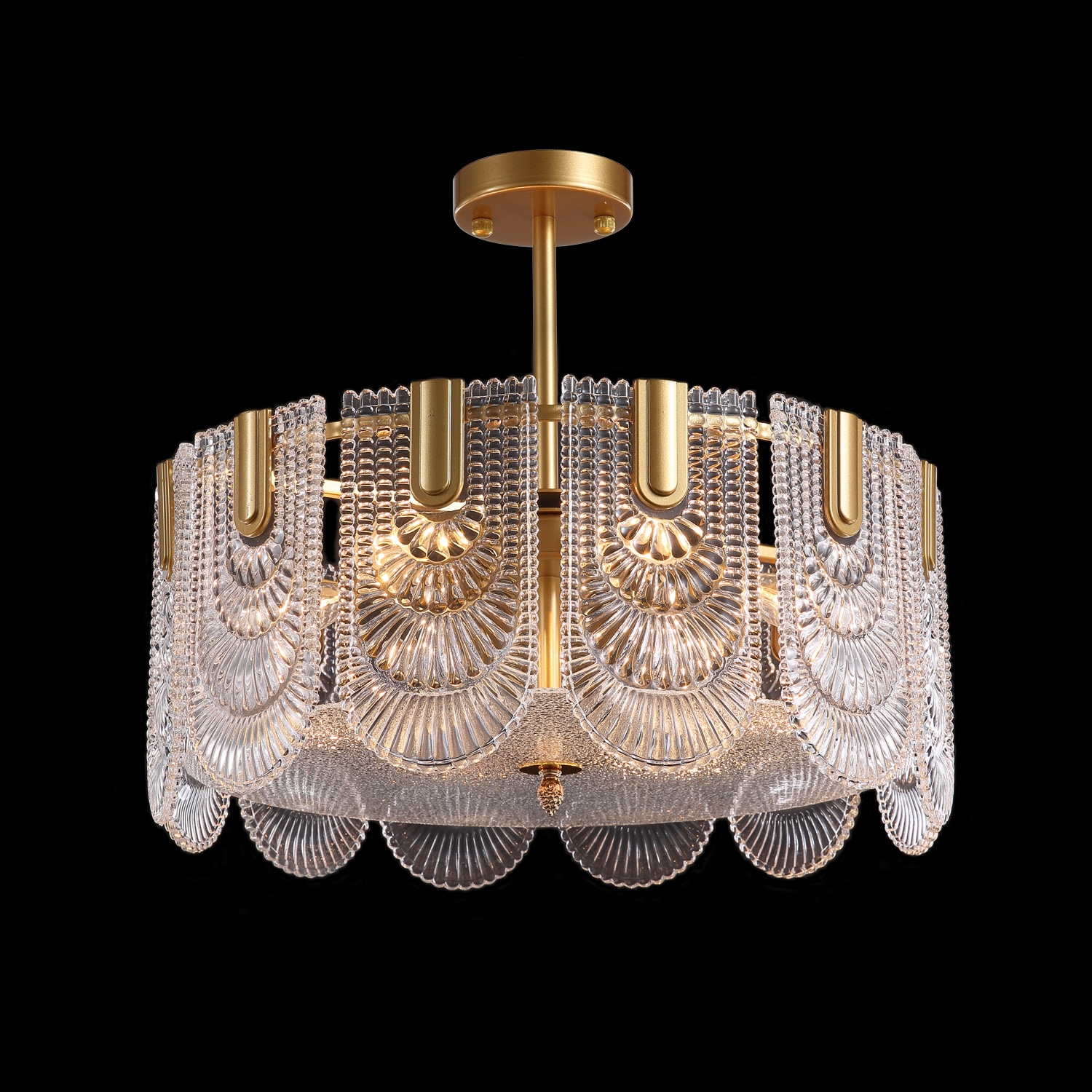 Antoine DCL014 Modern 3 -Light Matte Gold Modern/contemporary Cage For Use in Bedrooms, Dining Rooms, Foyers, Kitchens, Living Rooms Chandelier