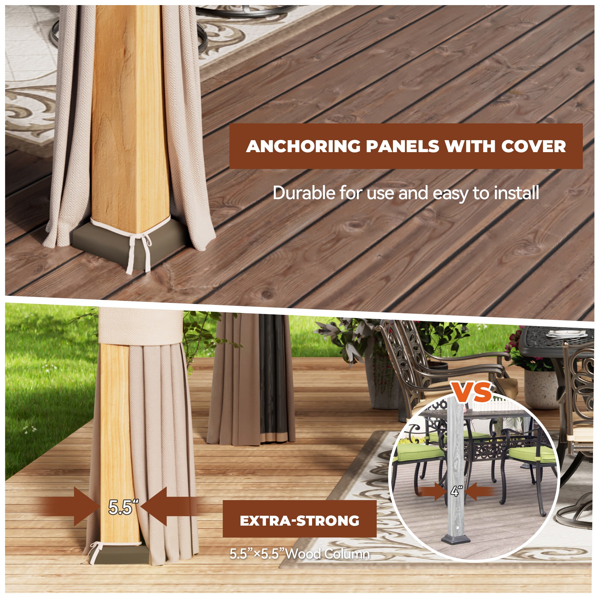 Dimakai DK-0605LC1131 Wood-Resin-Gazebos - View #7