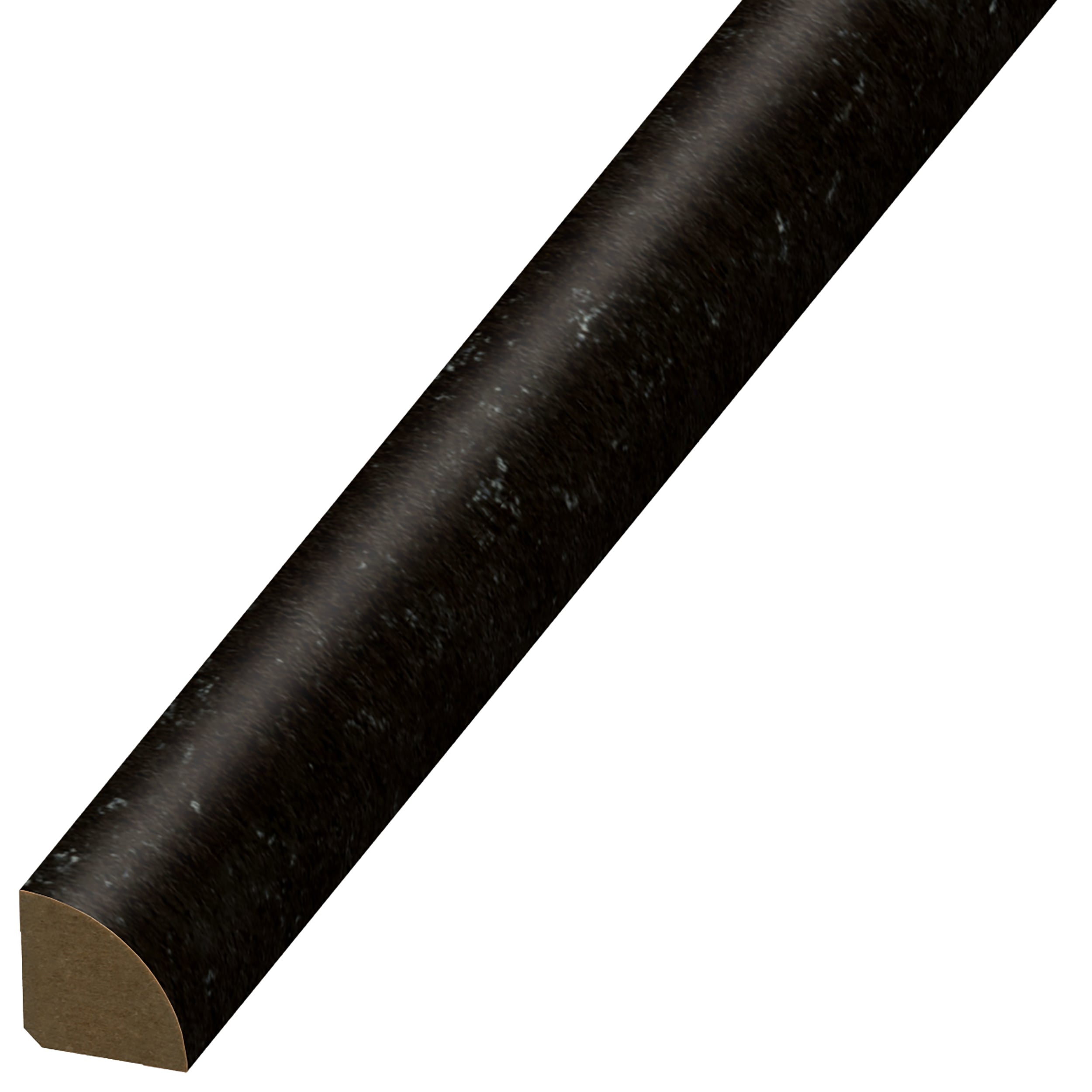 Versatrim MRQR-106908 Marmoleum Marmoleum incolor Black 0.75-in T x 0.75-in W x 94-in L Laminate wood Quarter round