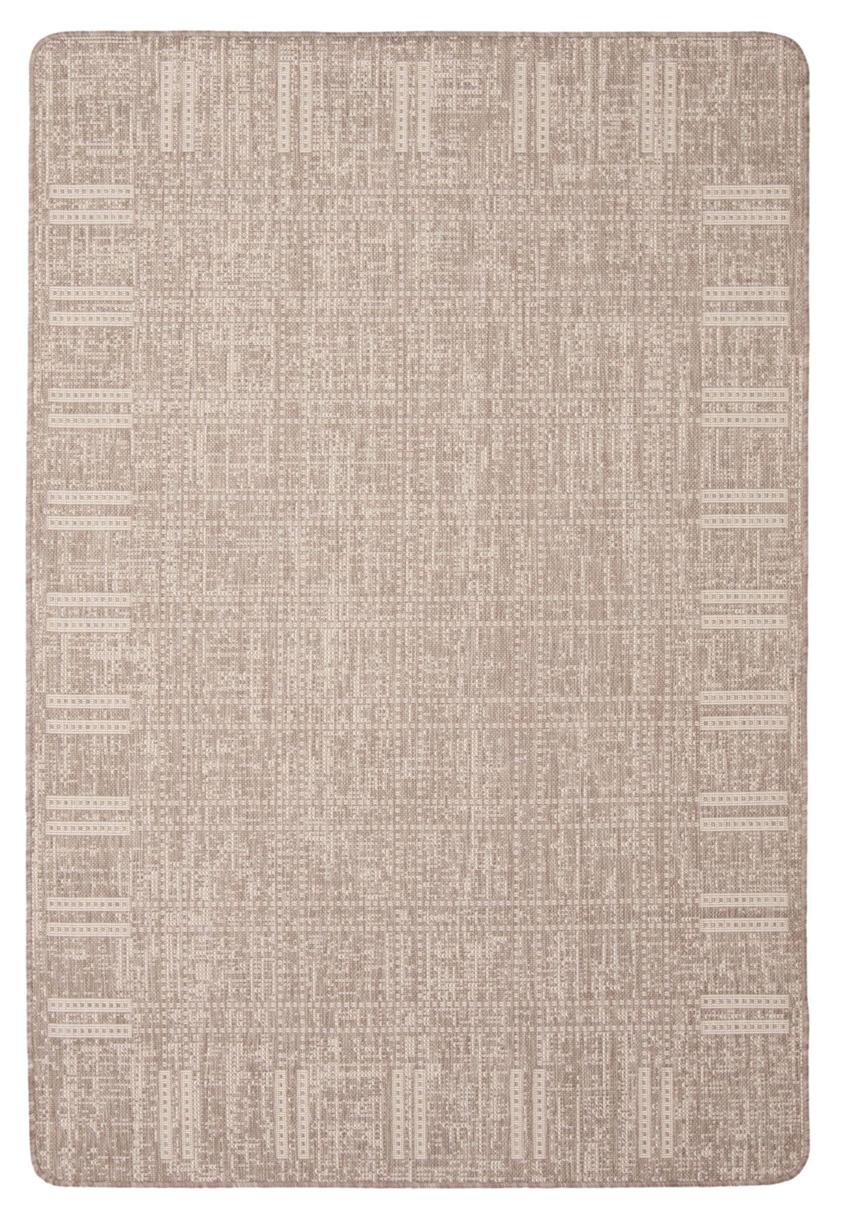 ECARPETGALLERY 353545 3 x 5 (ft) Polypropylene Taupe Rectangular Indoor Solid Area rug