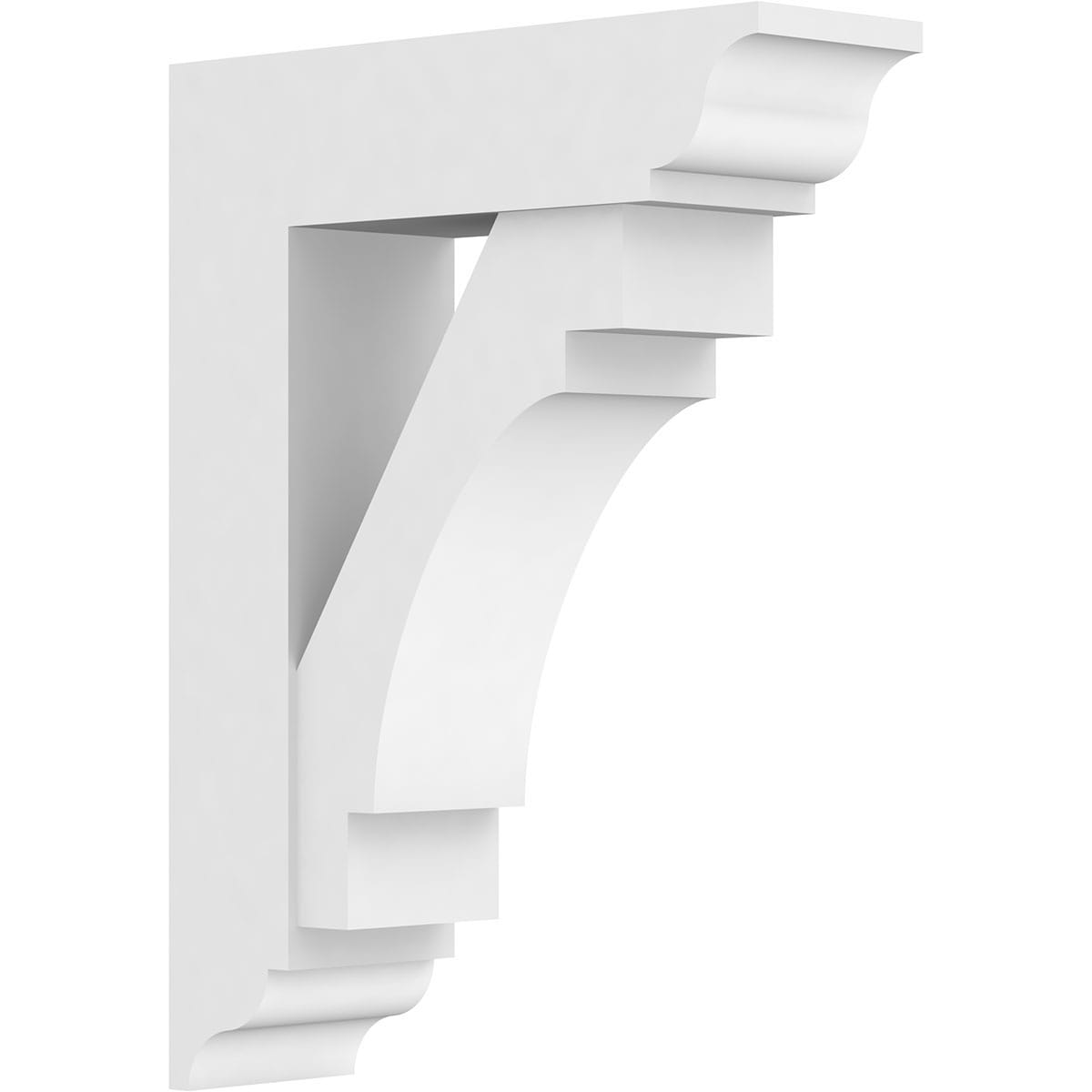 Ekena Millwork BKTP05X18X24MRC01 Standard MercedGrade 5-in x 18-in x 24-in Off-white PVC Standard bracket